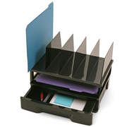 Recycled Drawer w/1 Letter Tray and Vertical Sorter, Self-Stacking