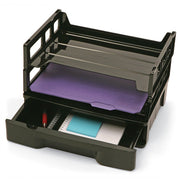 Recycled Drawer w/2 Letter Trays, Self-Stacking