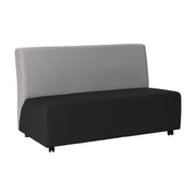 Pro Series Upholstered Armless Mobile Sofa - Black/Gray