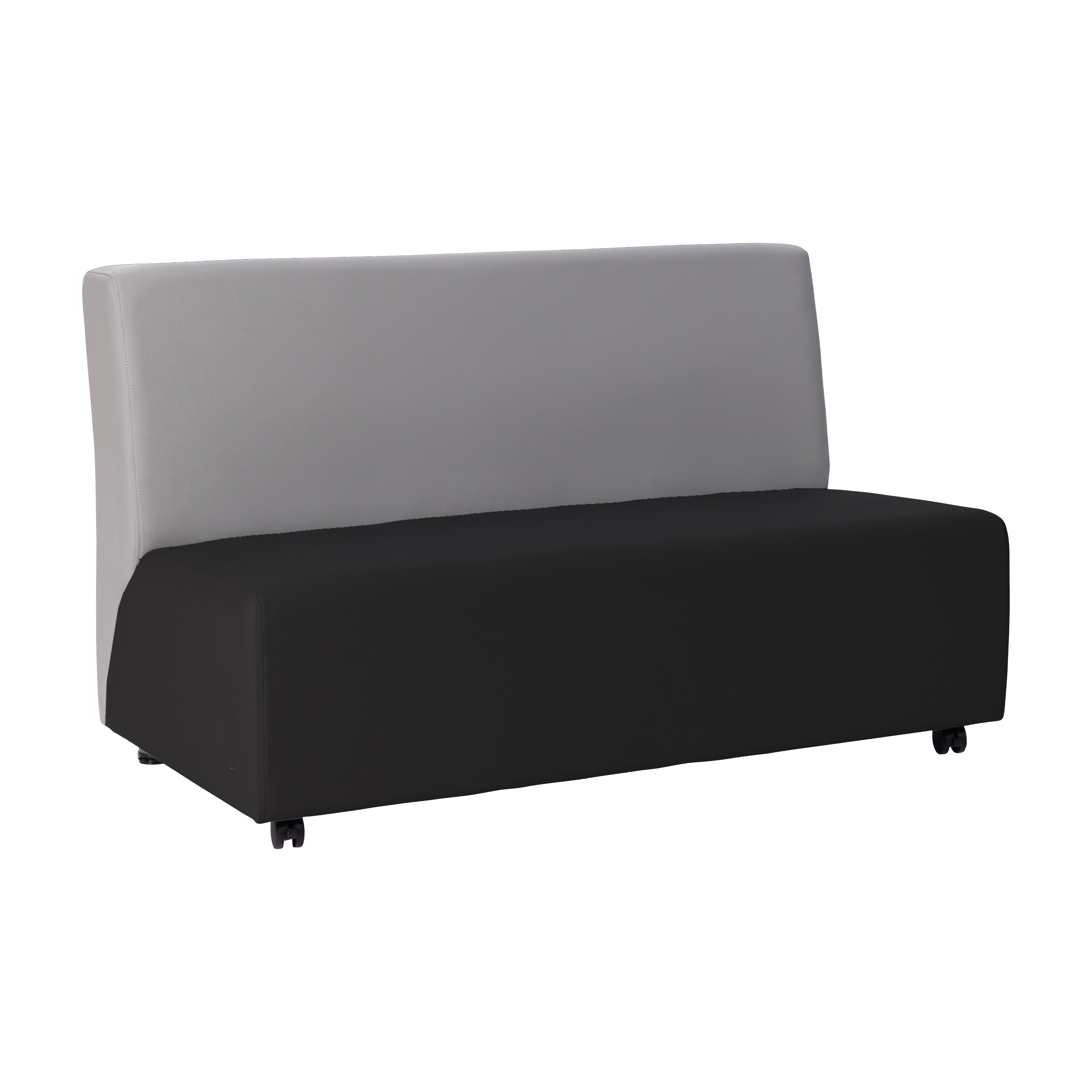 Pro Series Upholstered Armless Mobile Sofa - Black/Gray