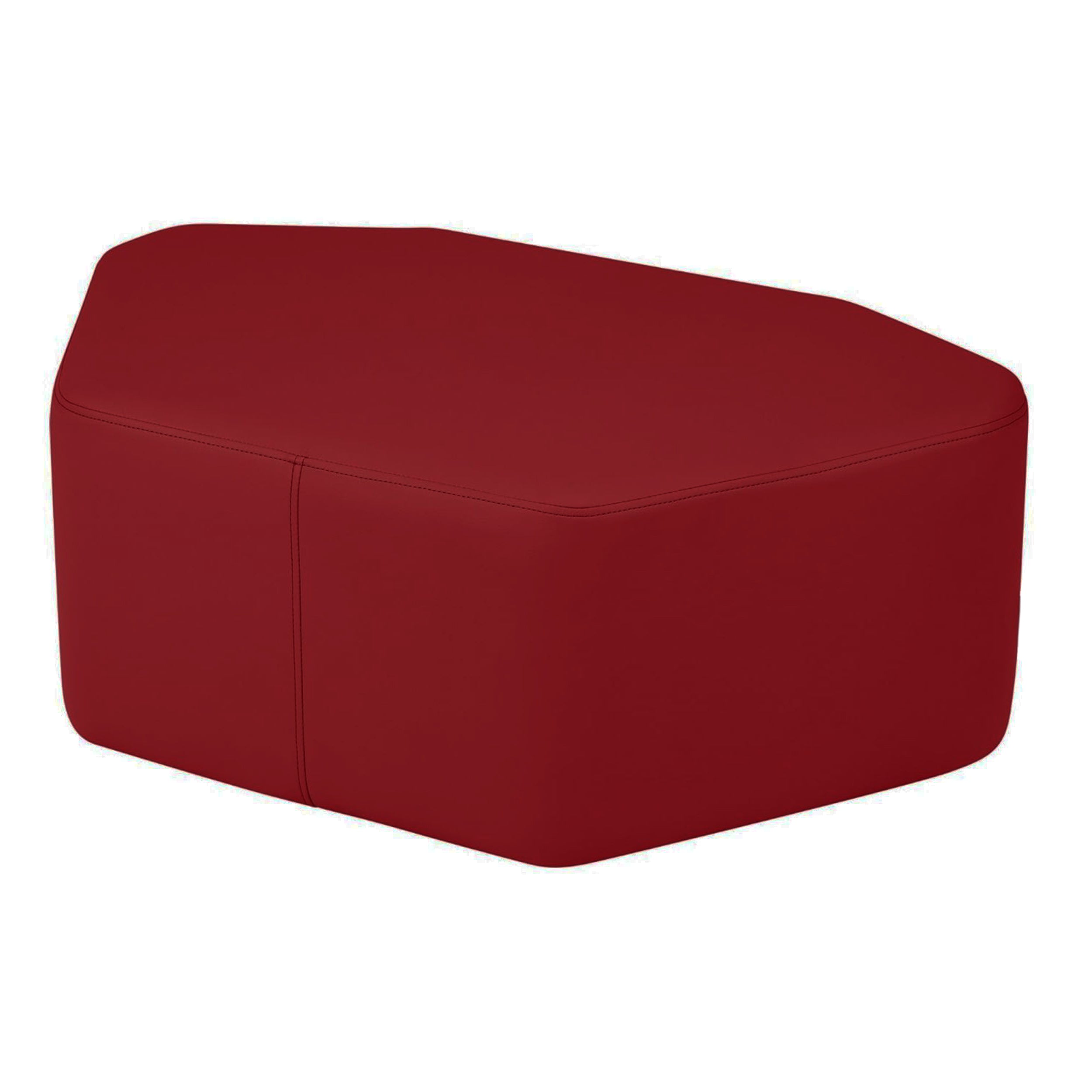 Pro Series Upholstered Petal Ottoman 12" Height - Crimson