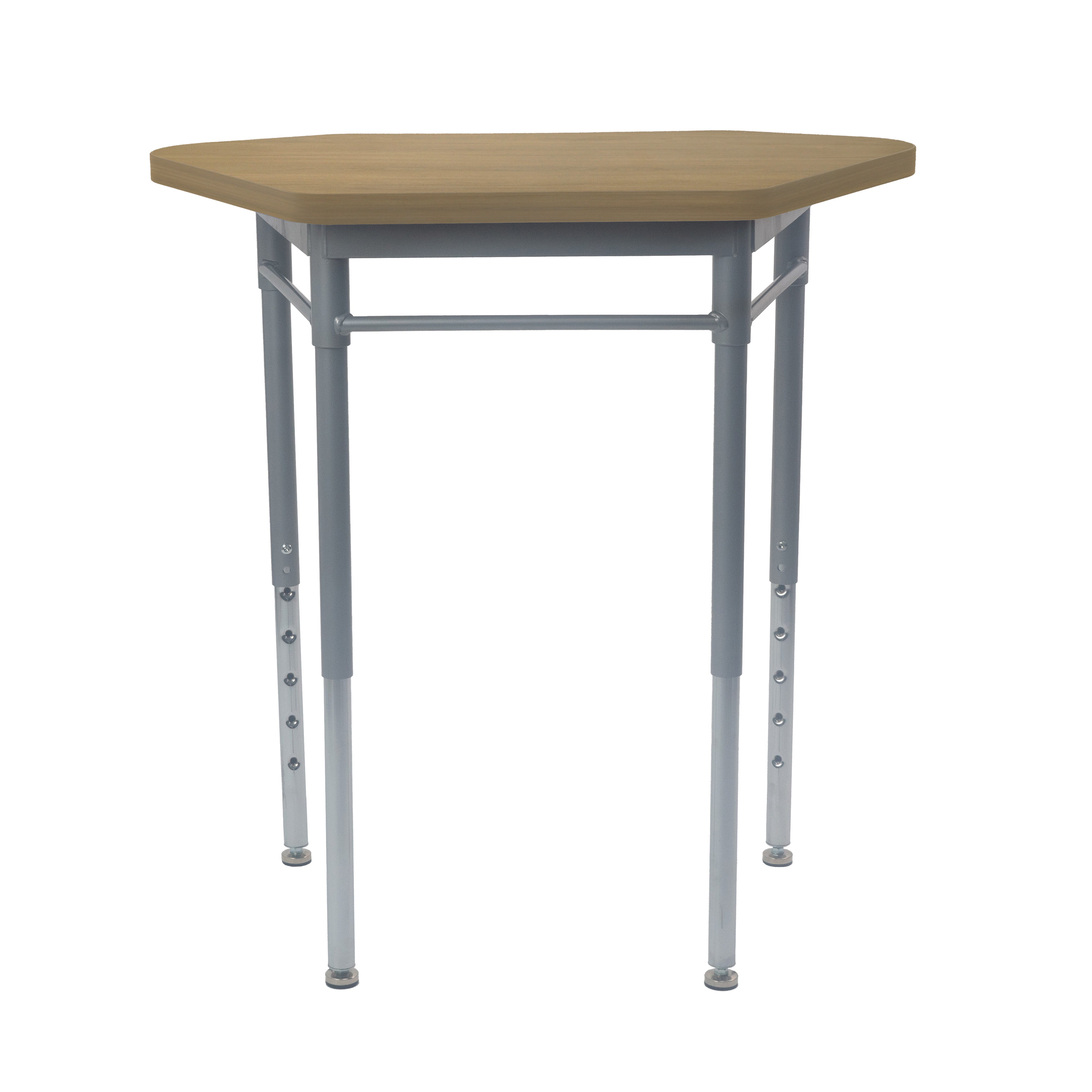 Collaborative Hex Desk - Pasadena Oak/Silver