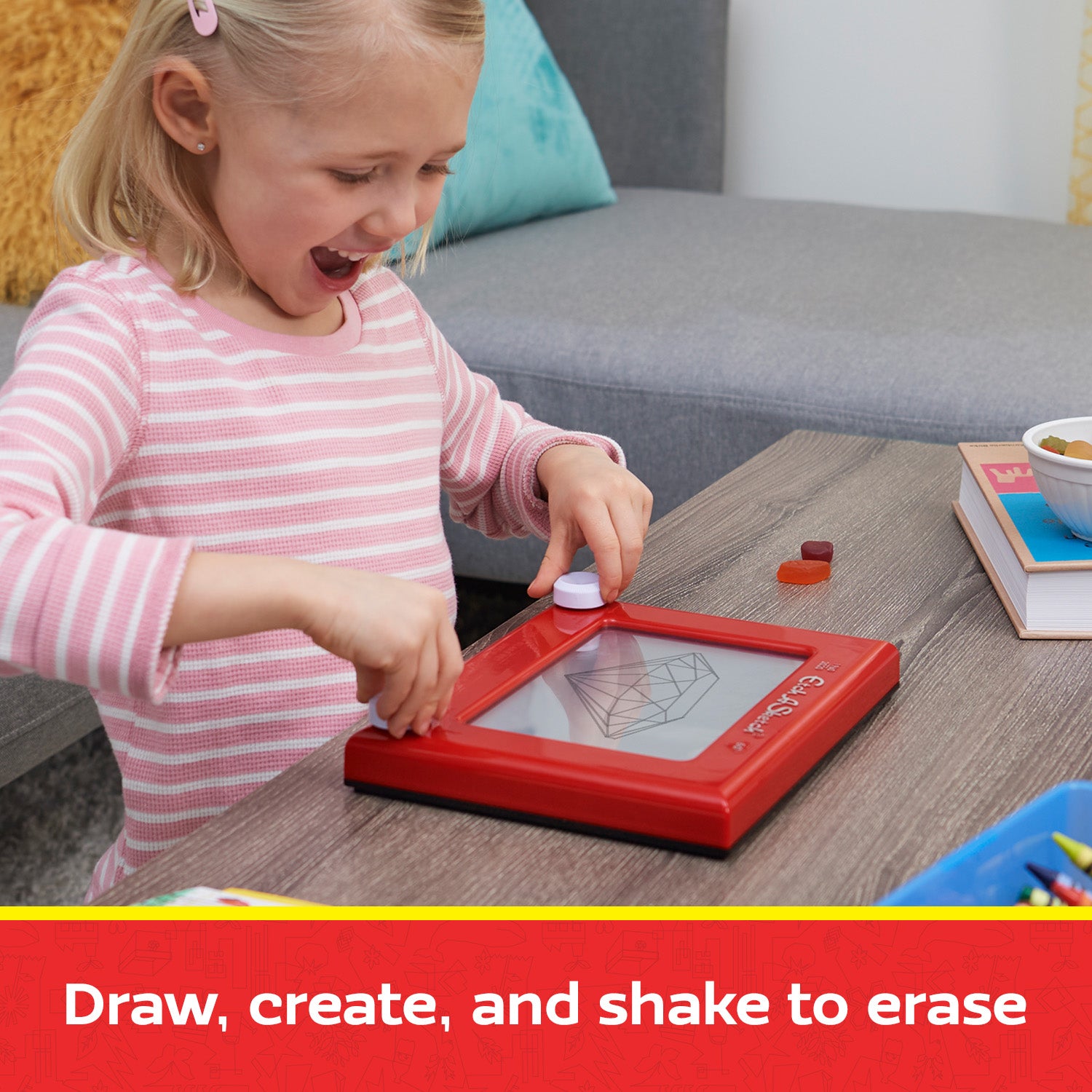 Etch A Sketch, Original Magic Screen, 86% Recycled Plastic, Sustainably-minded Classic Kids Creativity Toys for Boys & Girls Ages 3+
