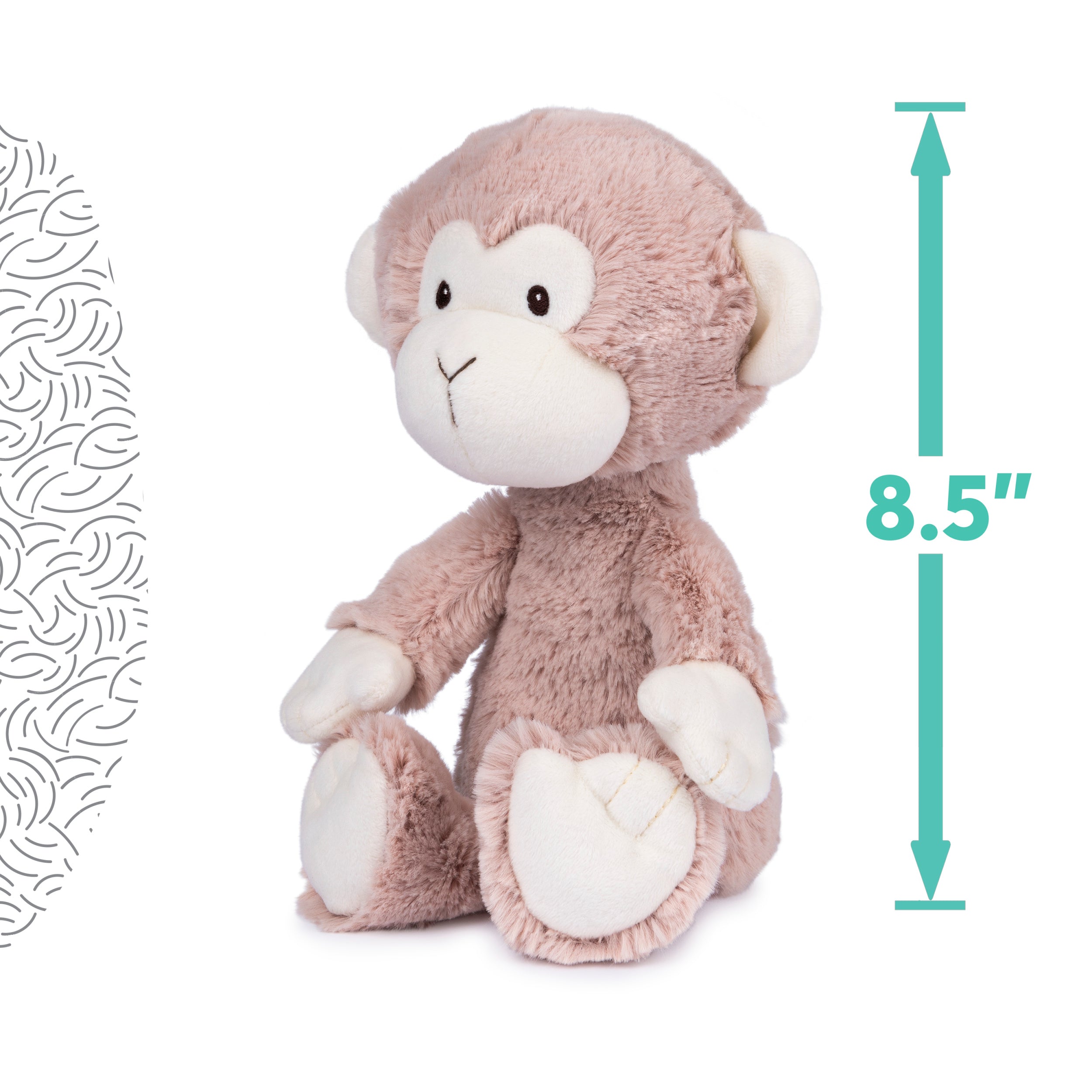 Baby GUND Lil’ Luvs Collection, Micah Monkey Premium Plush Stuffed Animal for Babies, Brown/Cream, 12”