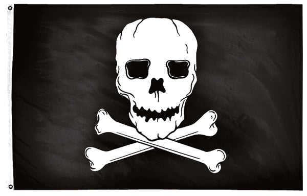 Jolly Roger Flag 2x3 ft. Nylon Dyed Design