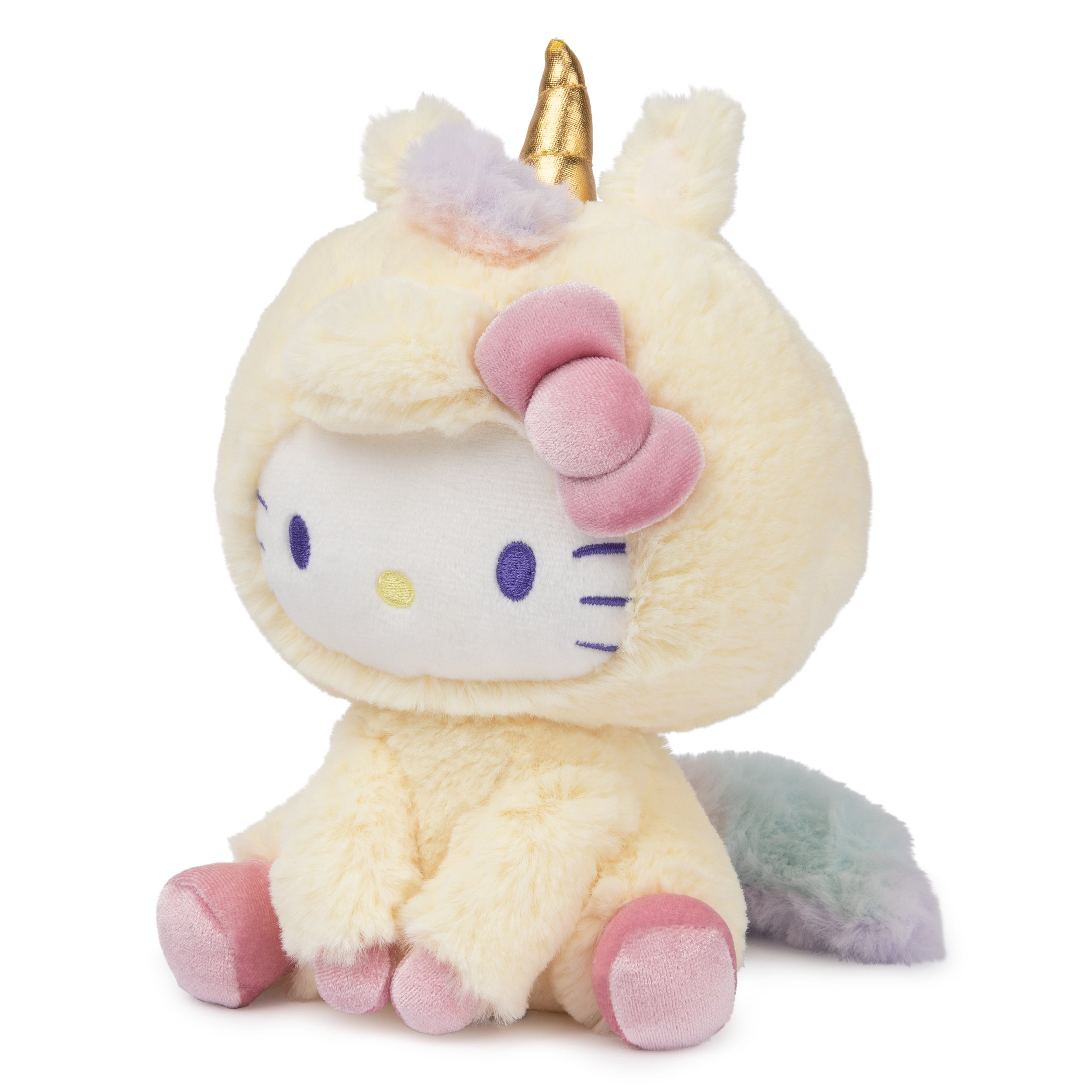 GUND Sanrio Hello Kitty Unicorn Plush Toy, Premium Stuffed Animal for Ages 1 and Up, Yellow, 6”