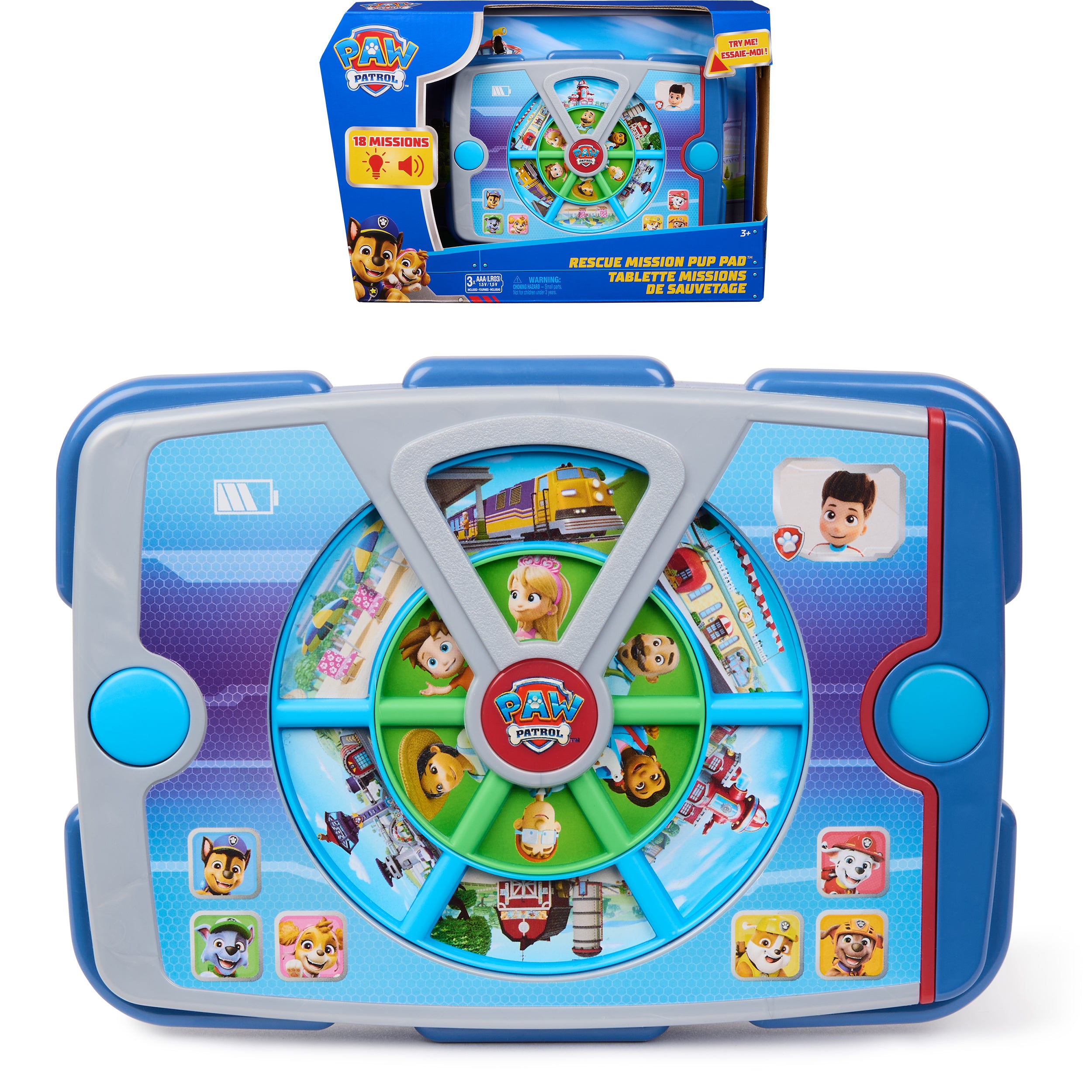PAW Patrol Academy Rescue Mission Pup Pad, Interactive Toy with Lights, Sounds & Music, Pretend Play Kids Toys for Boys & Girls Ages 3 and Up