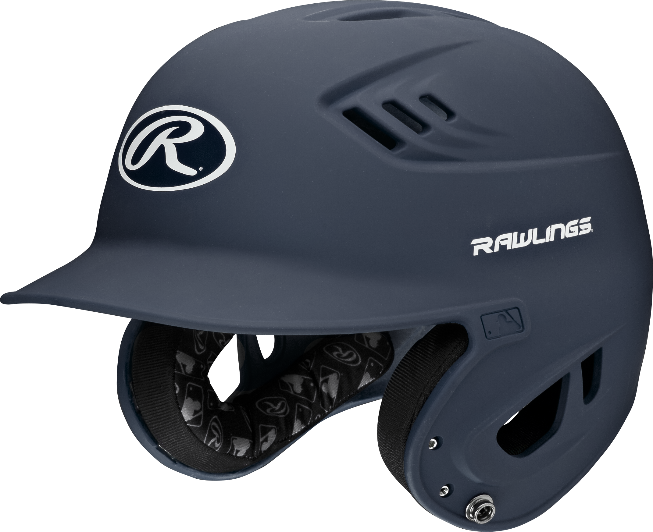 Rawlings R16 Matte Junior 1-Tone Baseball Helmet - Navy