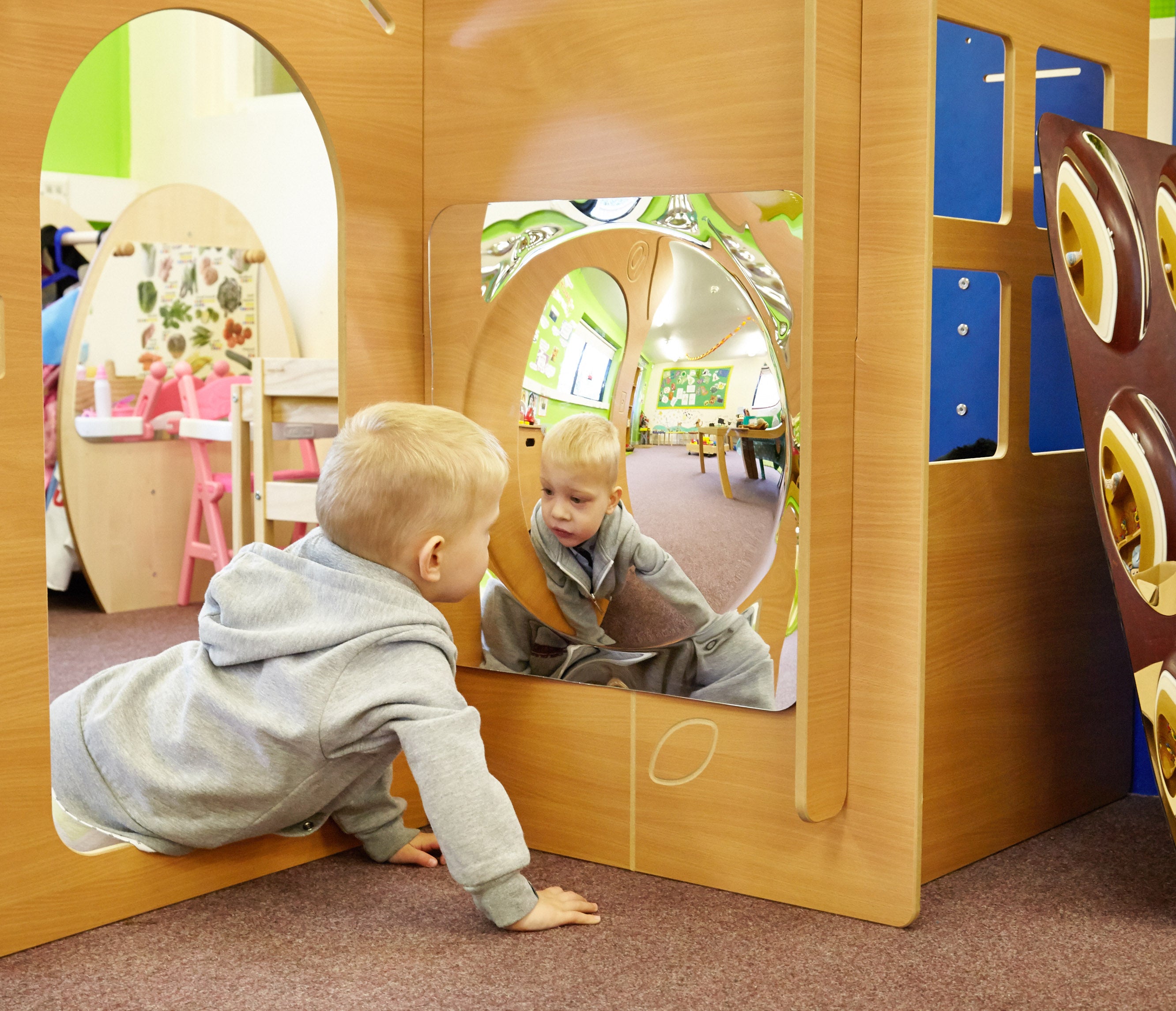 *Sensory Wall Toddler Mirror - Large - 1 Bubble