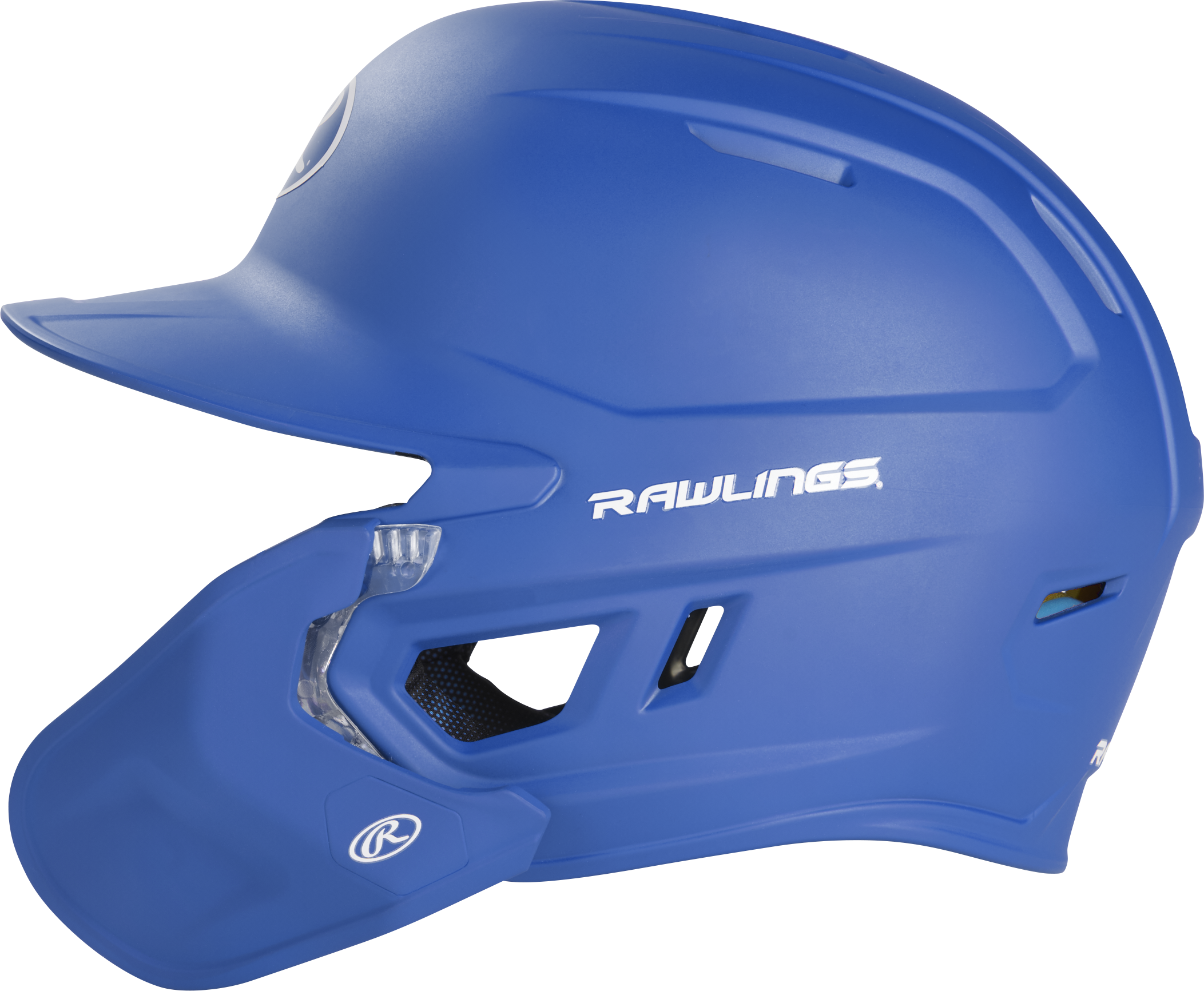 Rawlings Mach Adjust With Rhb Extension Matte Senior Batting Helmet - Royal