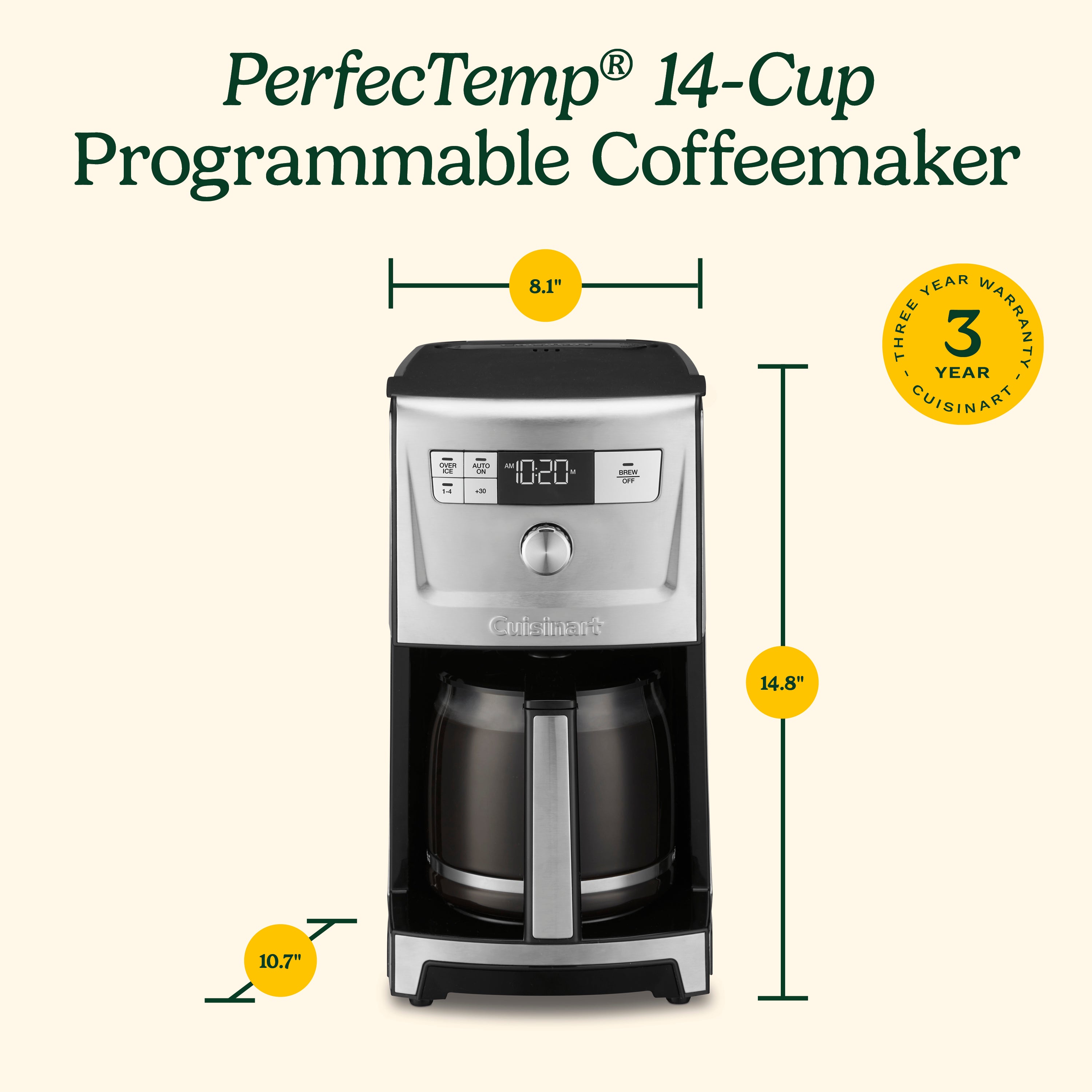 14-Cup PerfecTemp® 14-Cup Coffee Maker with Over Ice - Stainless Steel