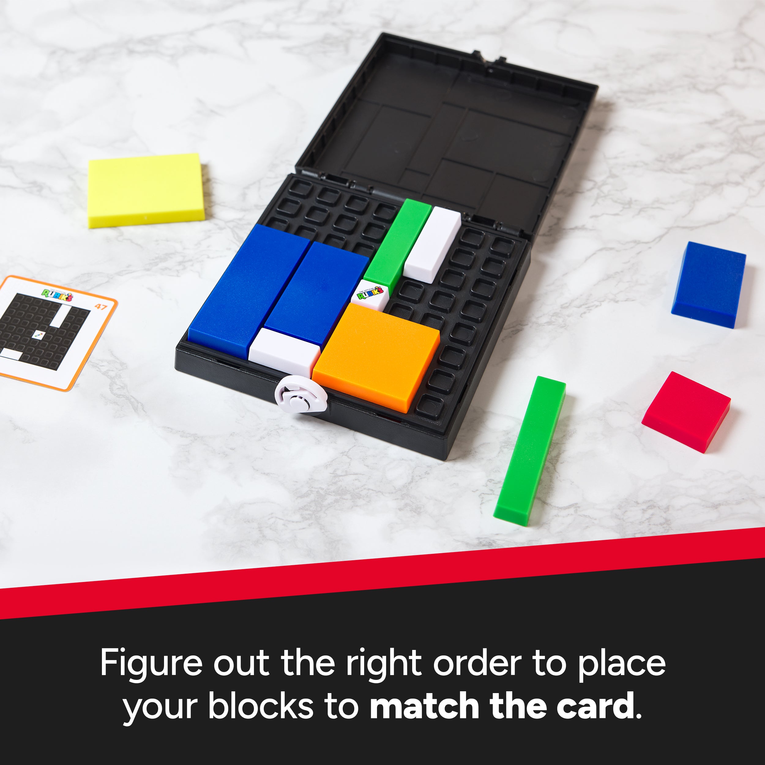 Rubik’s Cube, Gridlock Game, The Problem-Solving Puzzle Game Based on the Iconic Rubik’s Cube, Problem-Solving Brain Teaser, Classic Color-Matching Puzzle, 1 or More Players, for Ages 7 & Up