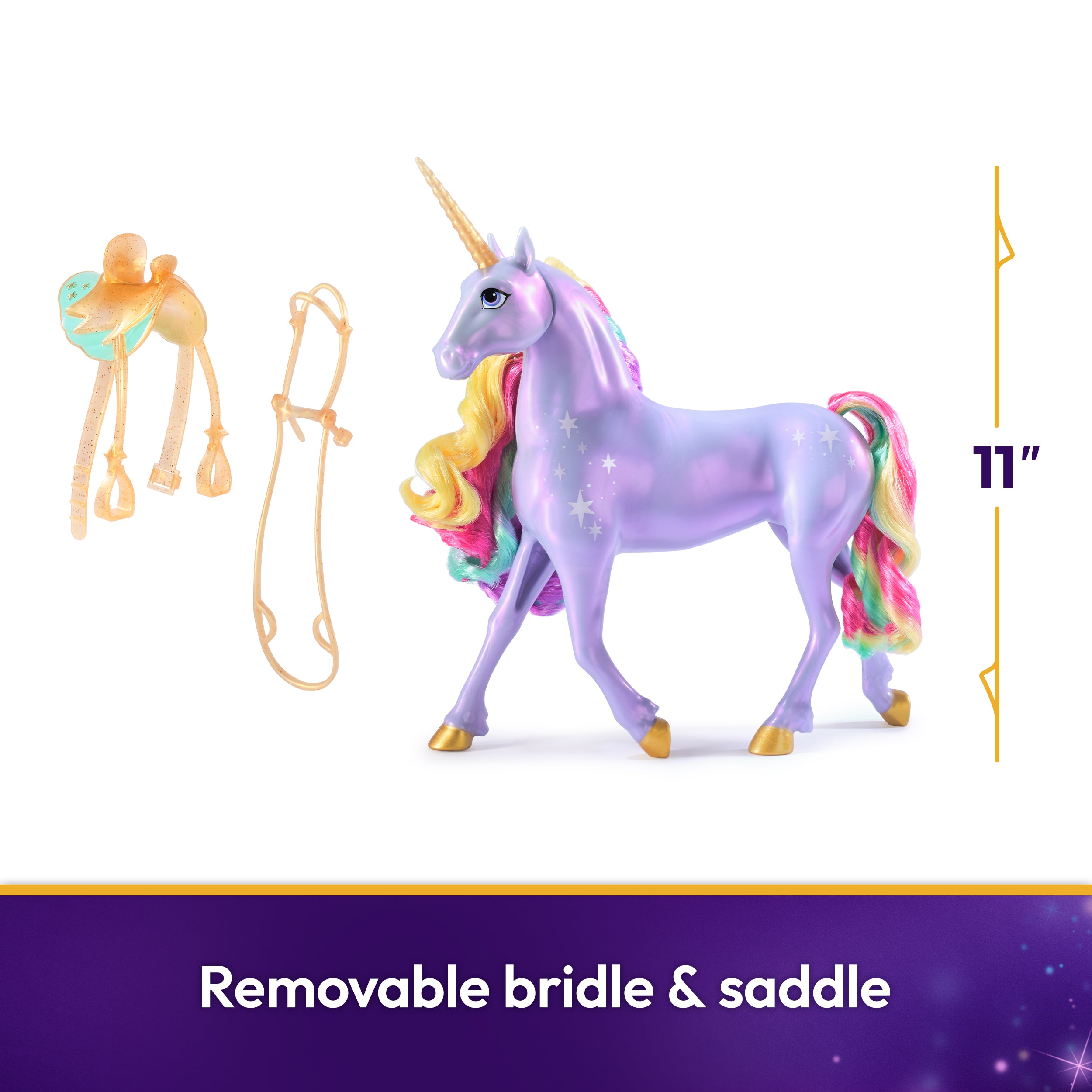 Unicorn Academy, Interactive Rainbow Light-up Wildstar Unicorn Toy with Lights, Sounds & Music, Dolls & Unicorn Toys for Girls Ages 4 and up