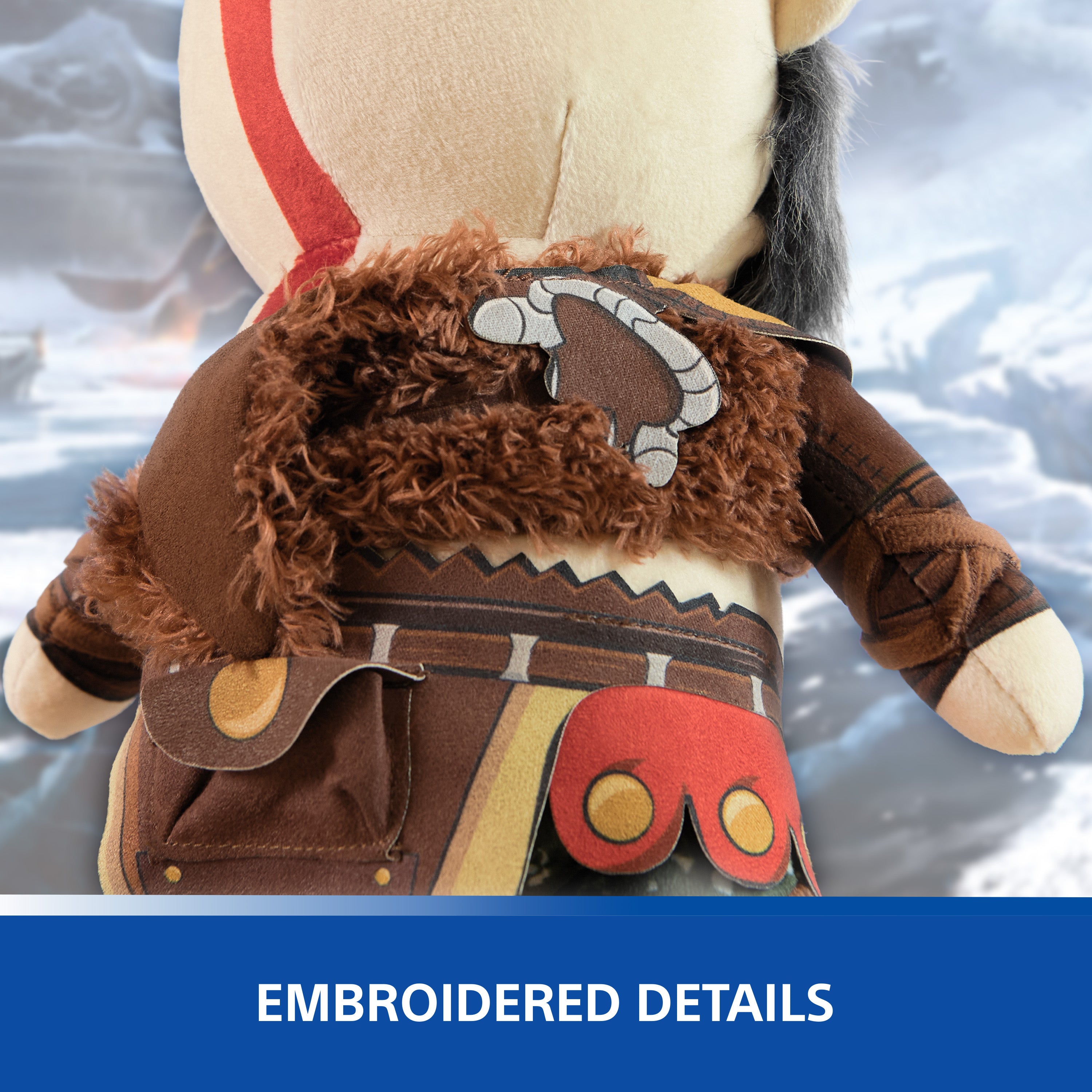 PlayStation, God of War Ragnarok, Premium 10-Inch Kratos Collector Grade Plush Toy, Cute Plushies and Kids Toys for PS5 Fans of All Ages