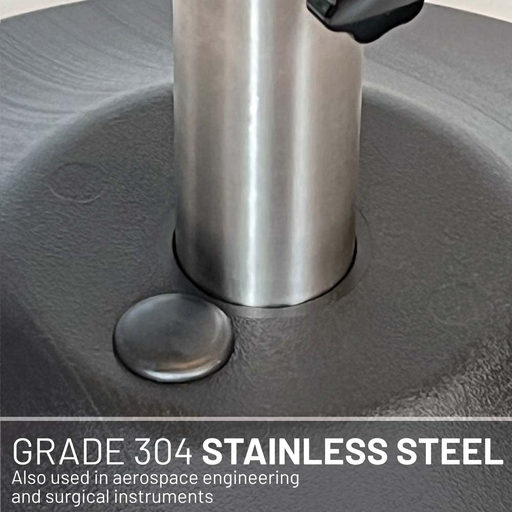 50 lb Premium Umbrella Base with Stainless Stem (Black)