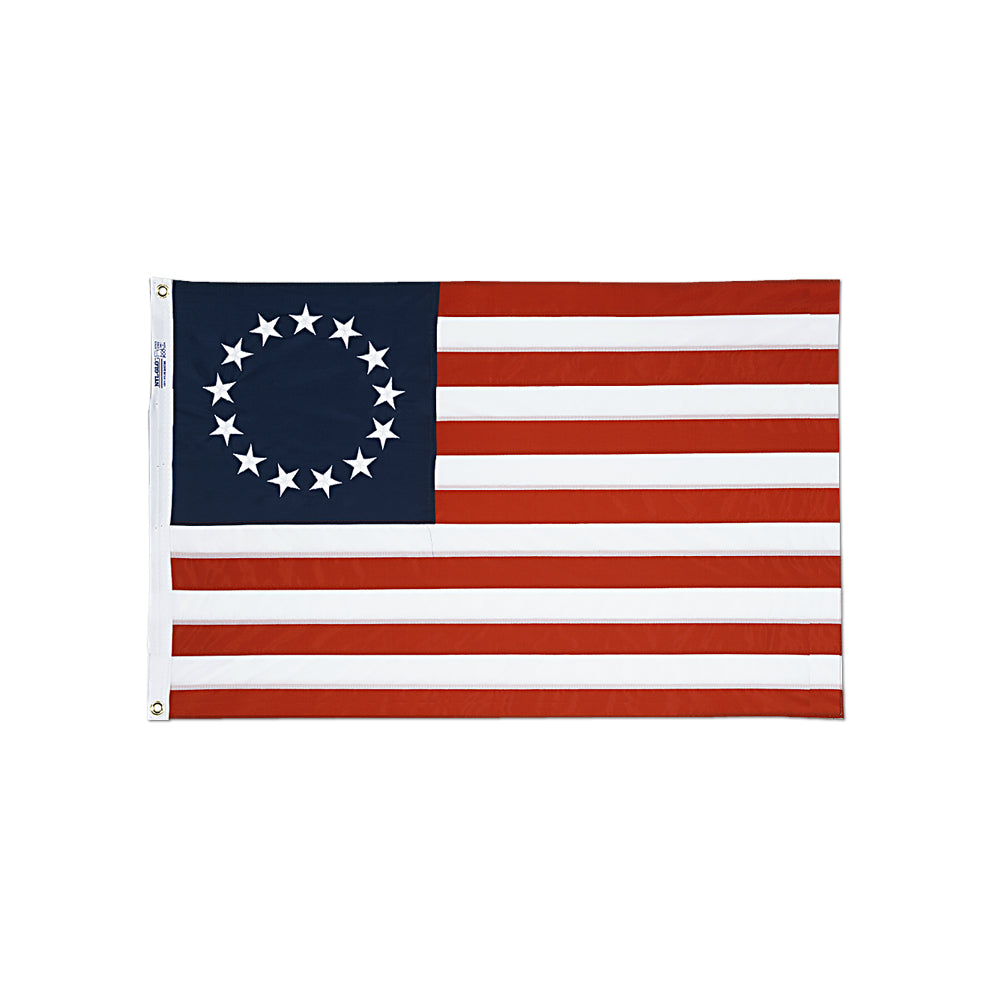 Betsy Ross Flag 3x5 ft. Nyl-Glo Dyed Design
