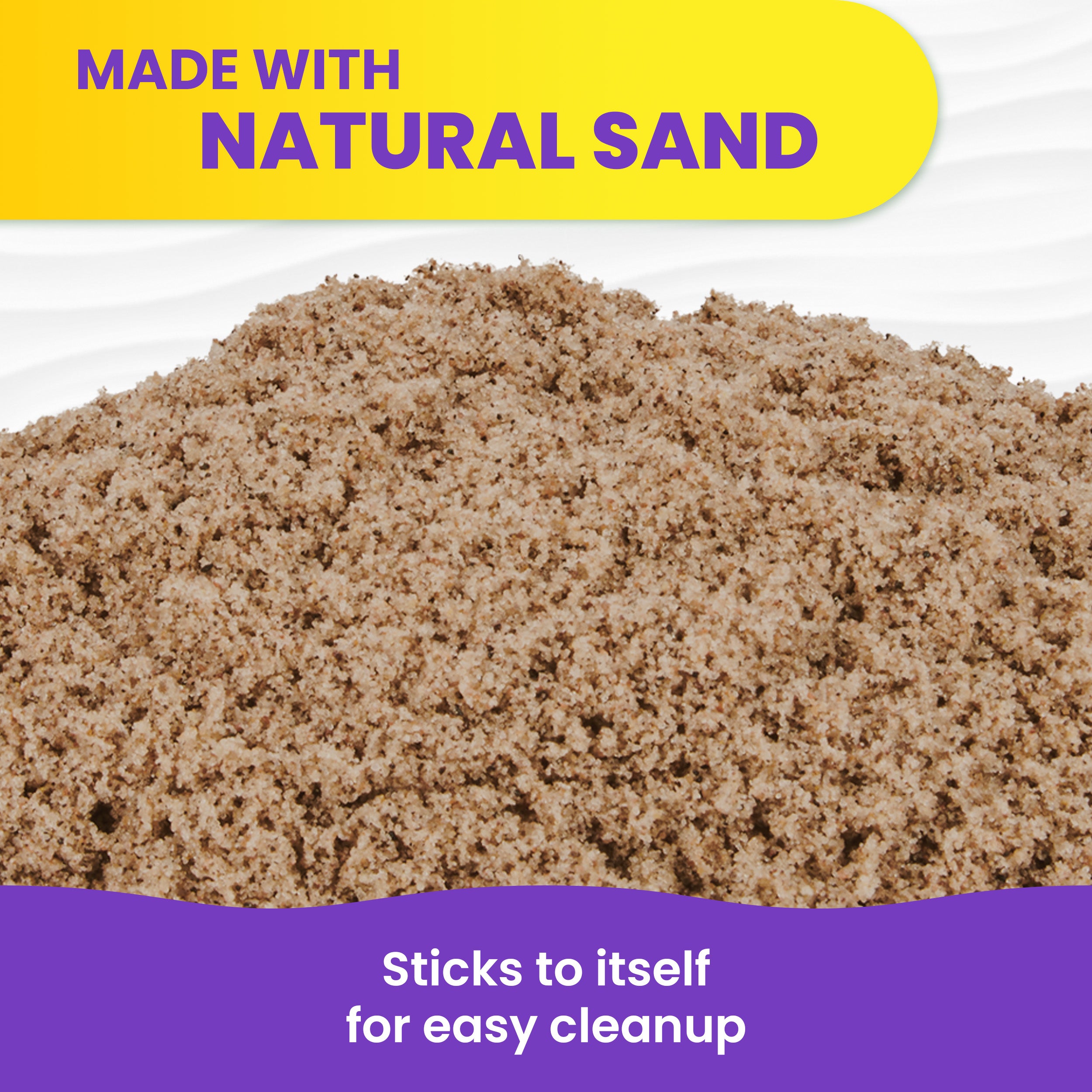 Kinetic Sand, 3lbs Beach Play Sand, Moldable Sensory Toys for Kids, Resealable Bag Packaging May Vary, for Ages 3 and up