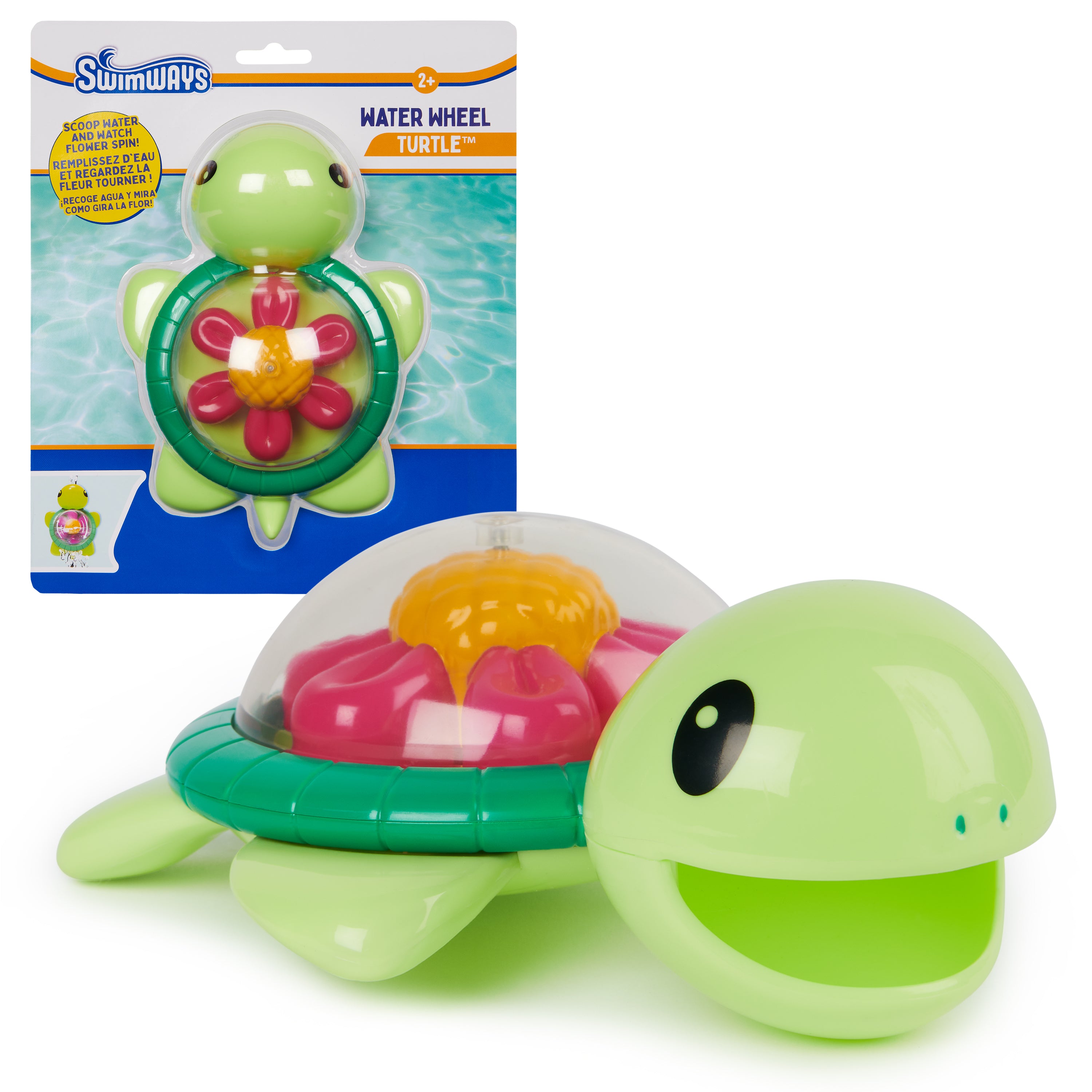 SwimWays Water Wheel Turtle, Kids Pool Accessories & Swimming Pool Toys, Turtle-Themed Water Toys for Kids Ages 2 & Up