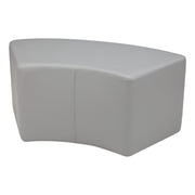 Pro Series Upholstered S Curve Ottoman 18" Height - Gray