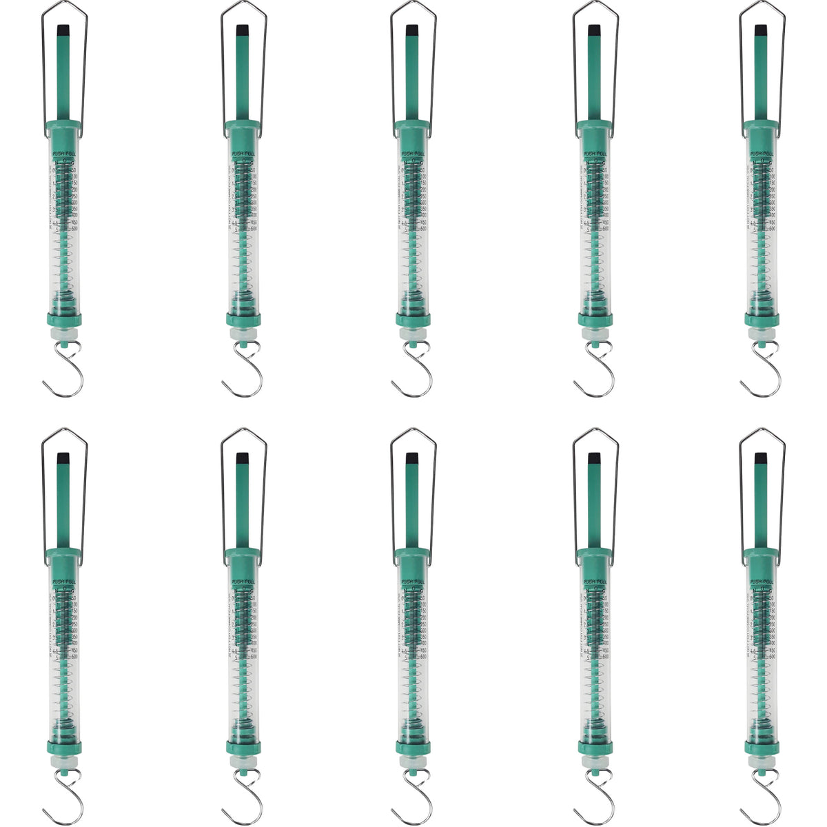 Dynamometer, 500g and 5N x 10g and 0.1N, Pack of 10