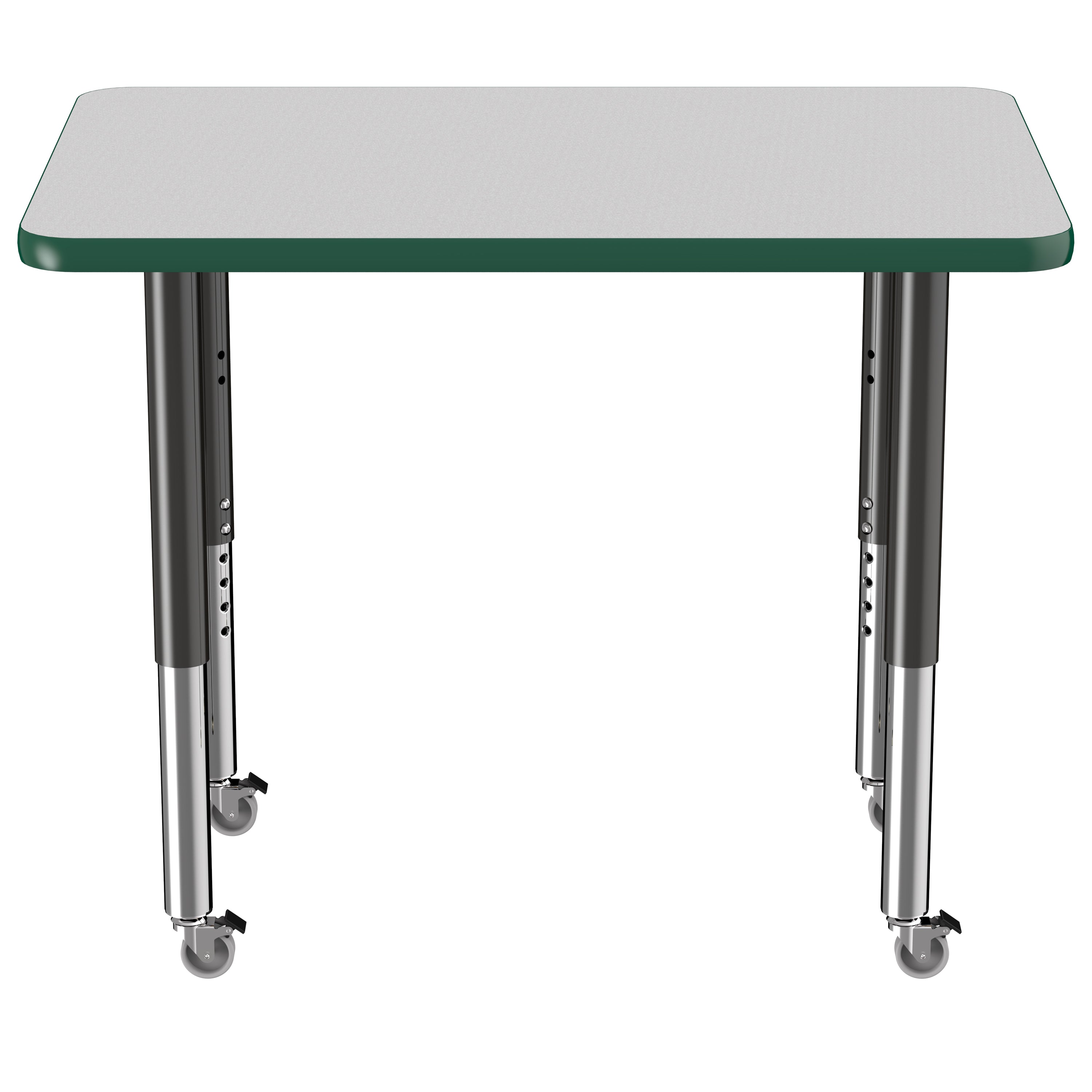 24" x 36" Rectangle T-Molding Activity Table with Adjustable Super Legs - Gray/Green/Black