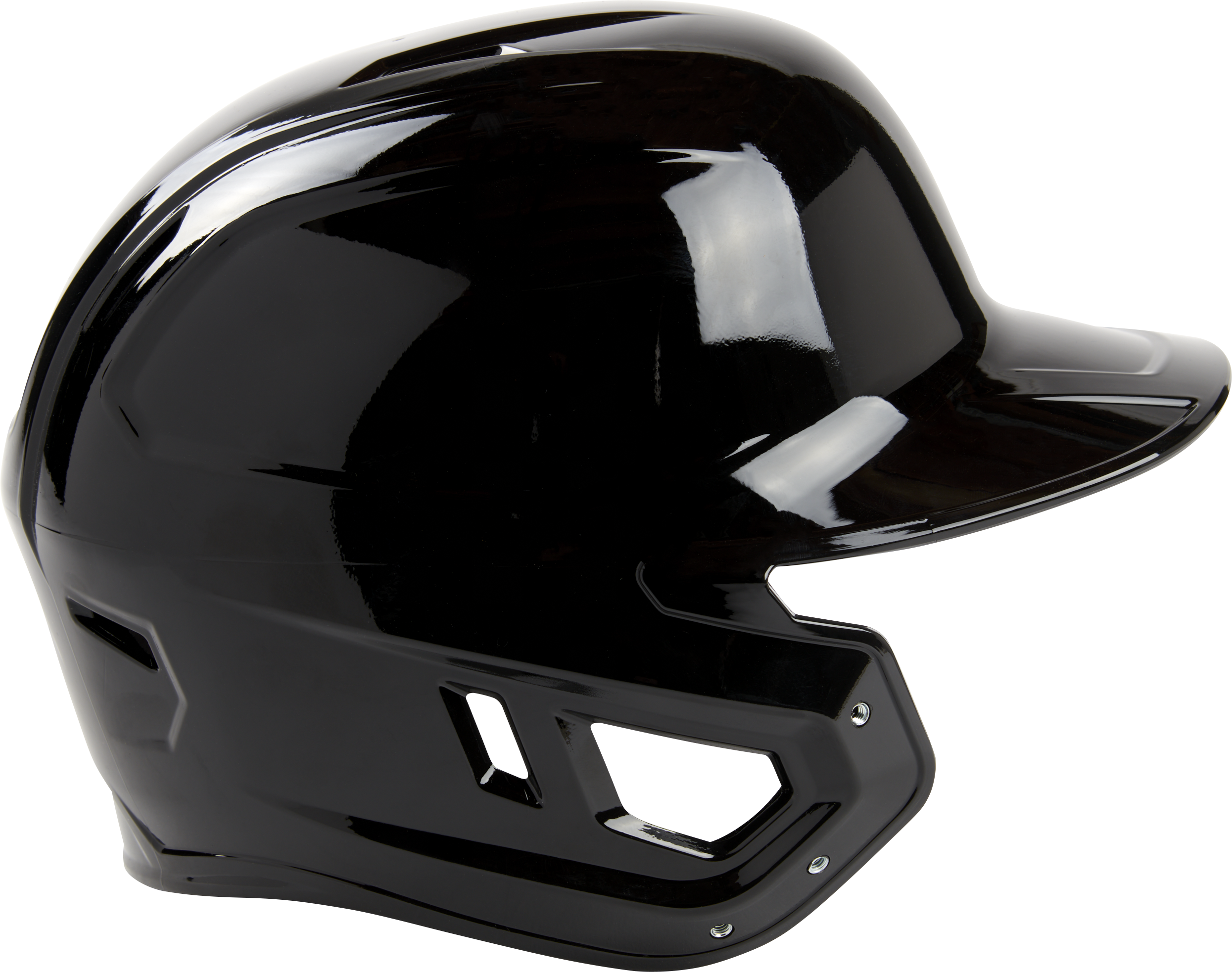 Rawlings Mach Adult Gloss Left Handed Batter Single Ear Batting Helmet - Small - Black