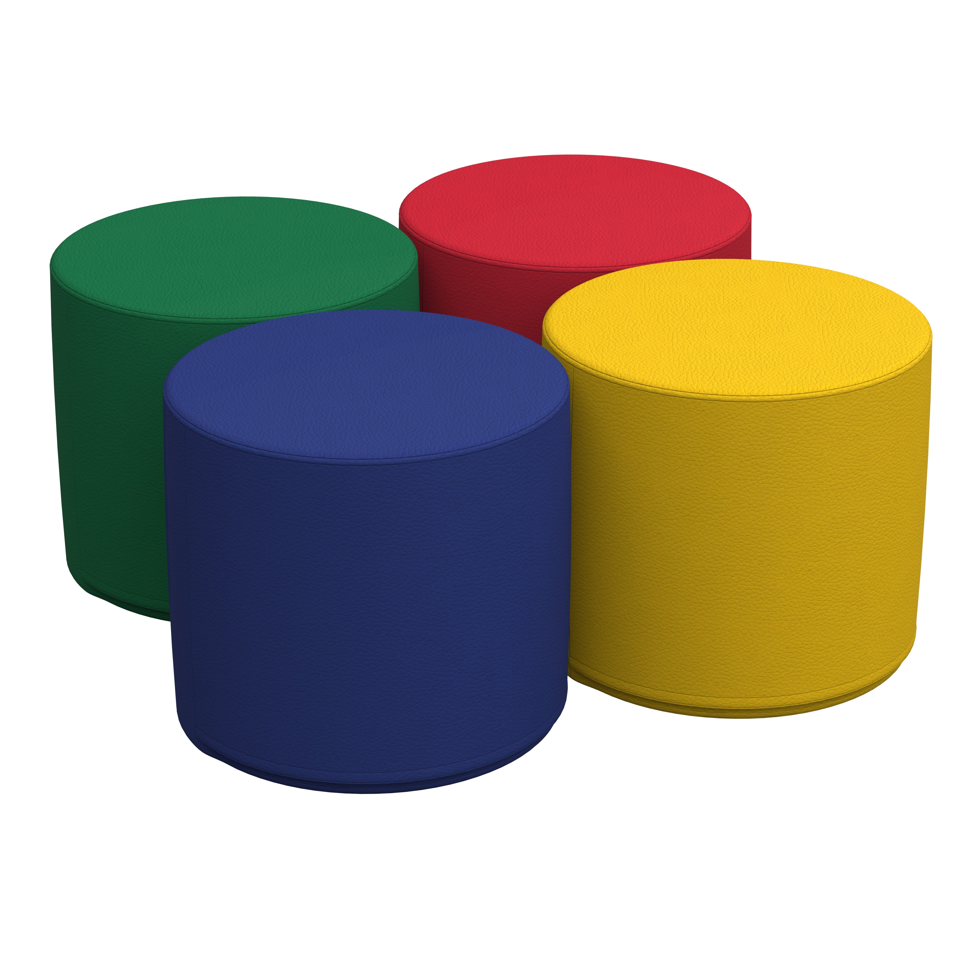 SoftScape 18" Round Ottoman 16" Height, 4-Piece - Assorted