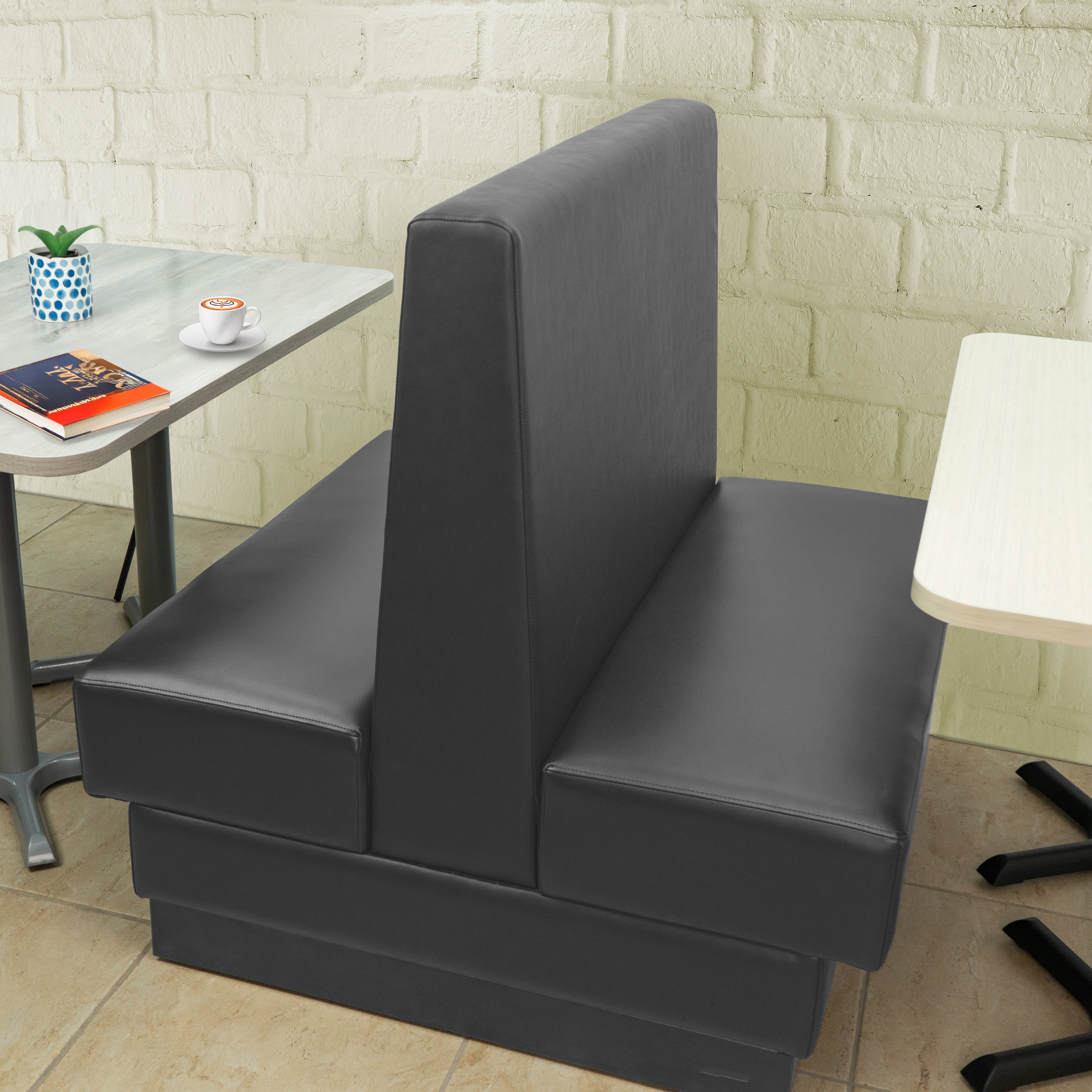 Pro Series Double-Sided Restaurant Booth Seating - Dark Gray