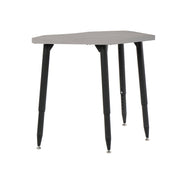 Adapte 24" x 36" Petal Woodgrain Activity Table with Adjustable Tapered Legs - Light Gray Wood/Black
