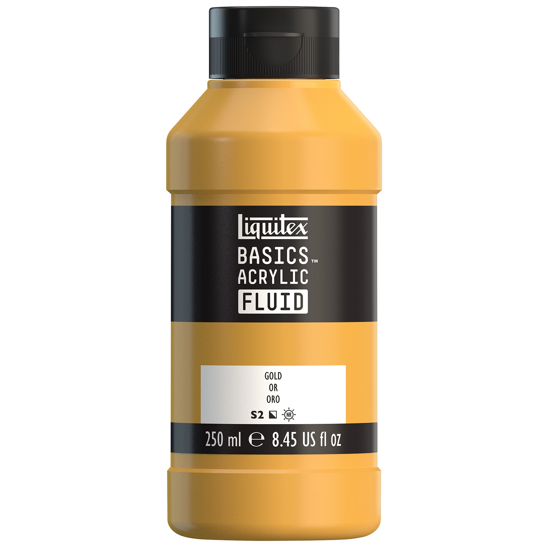 LQ BASICS Acrylic Fluid 250ml Bottle -  Gold