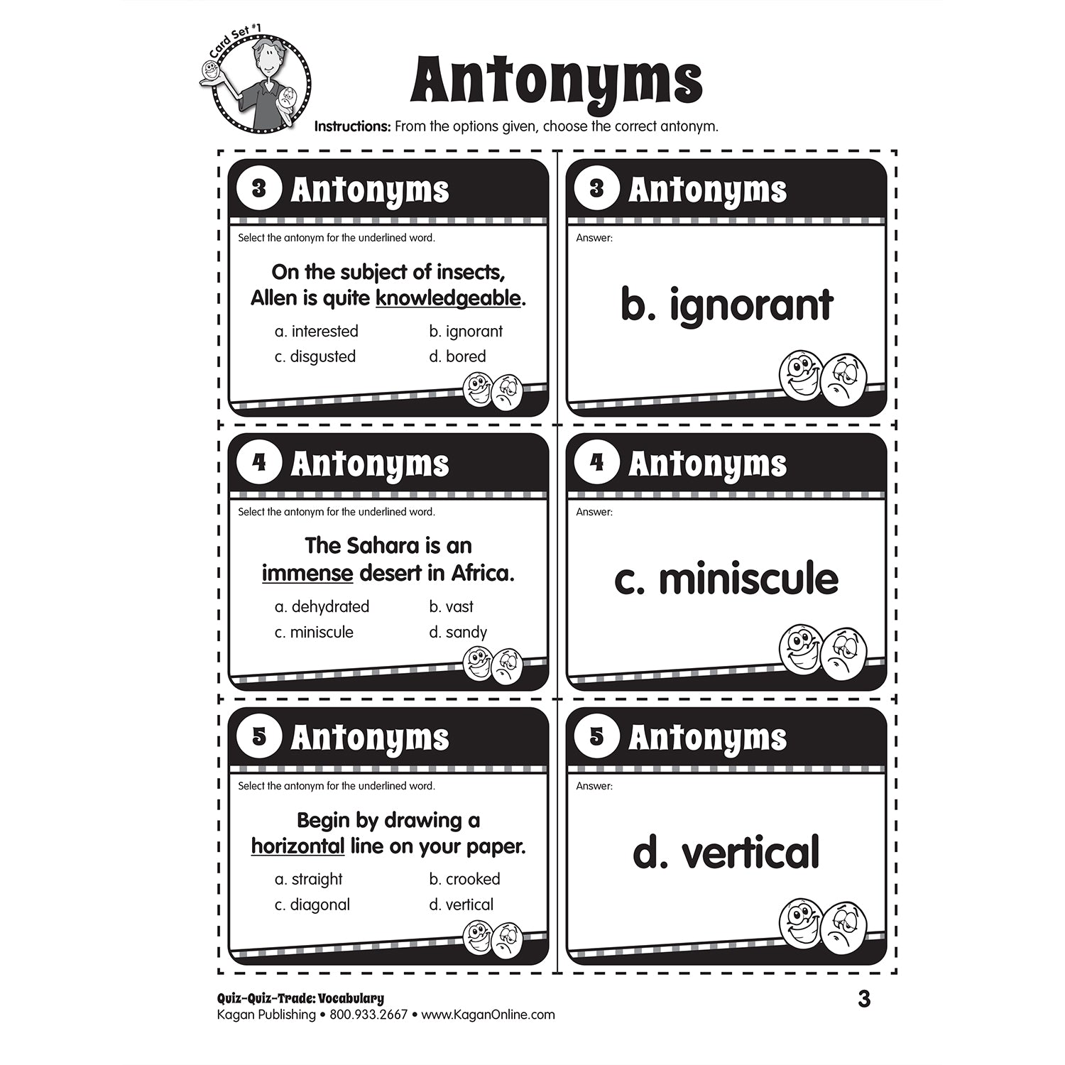 Quiz-Quiz-Trade, Vocabulary for Grades 2-6