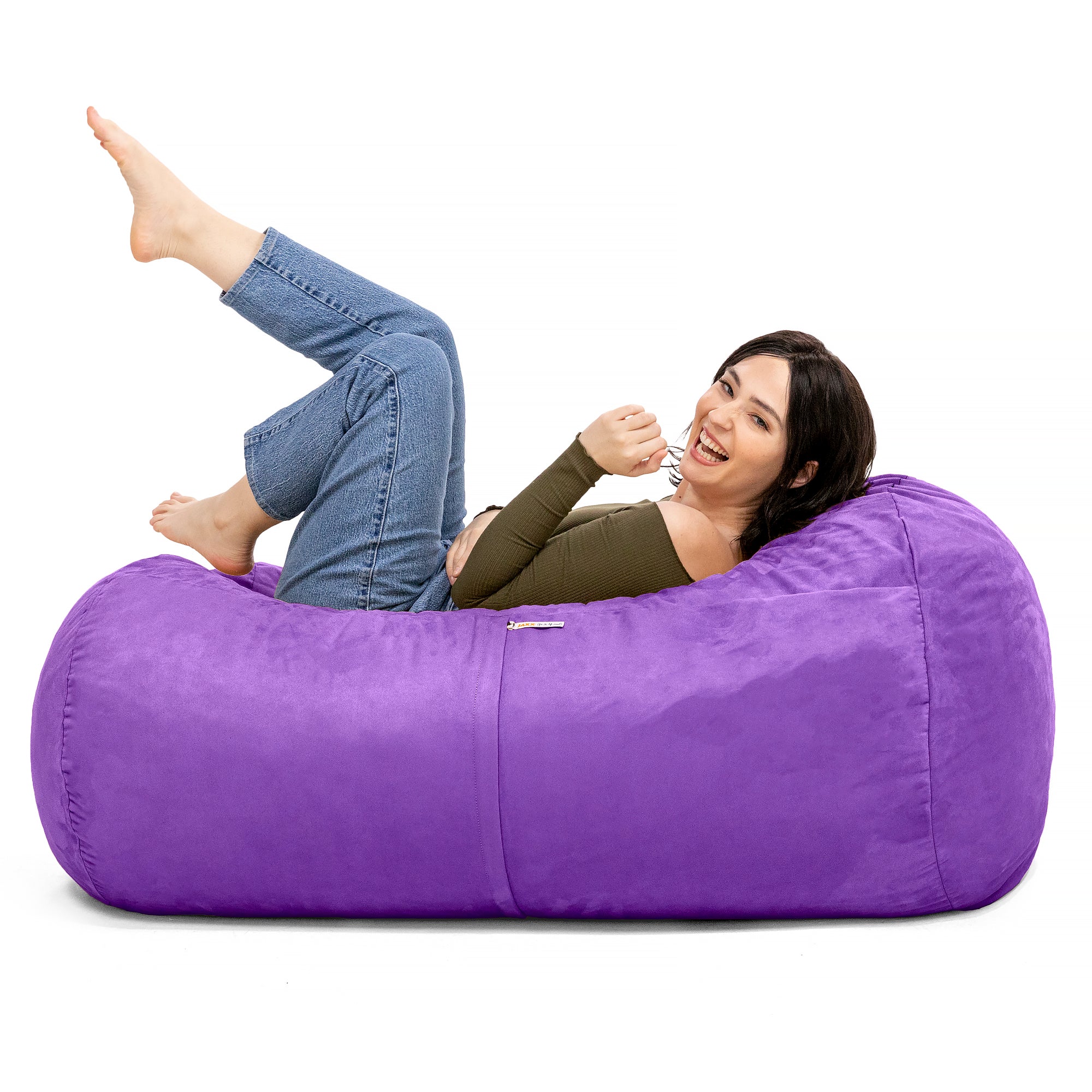 Jaxx Sofa Saxx 4-foot Bean Bag Lounger, Grape