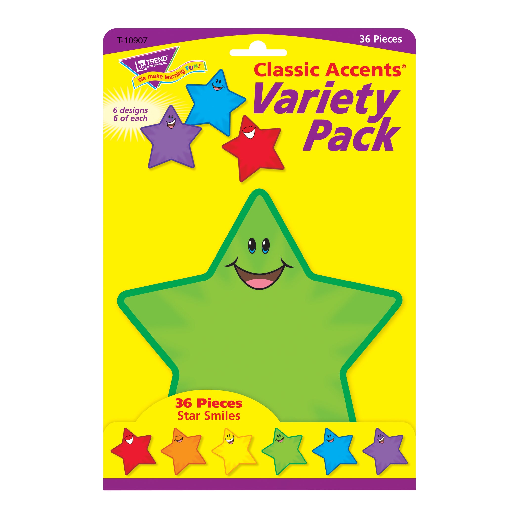 Star Smiles Classic Accents® Variety Pack, 36 ct