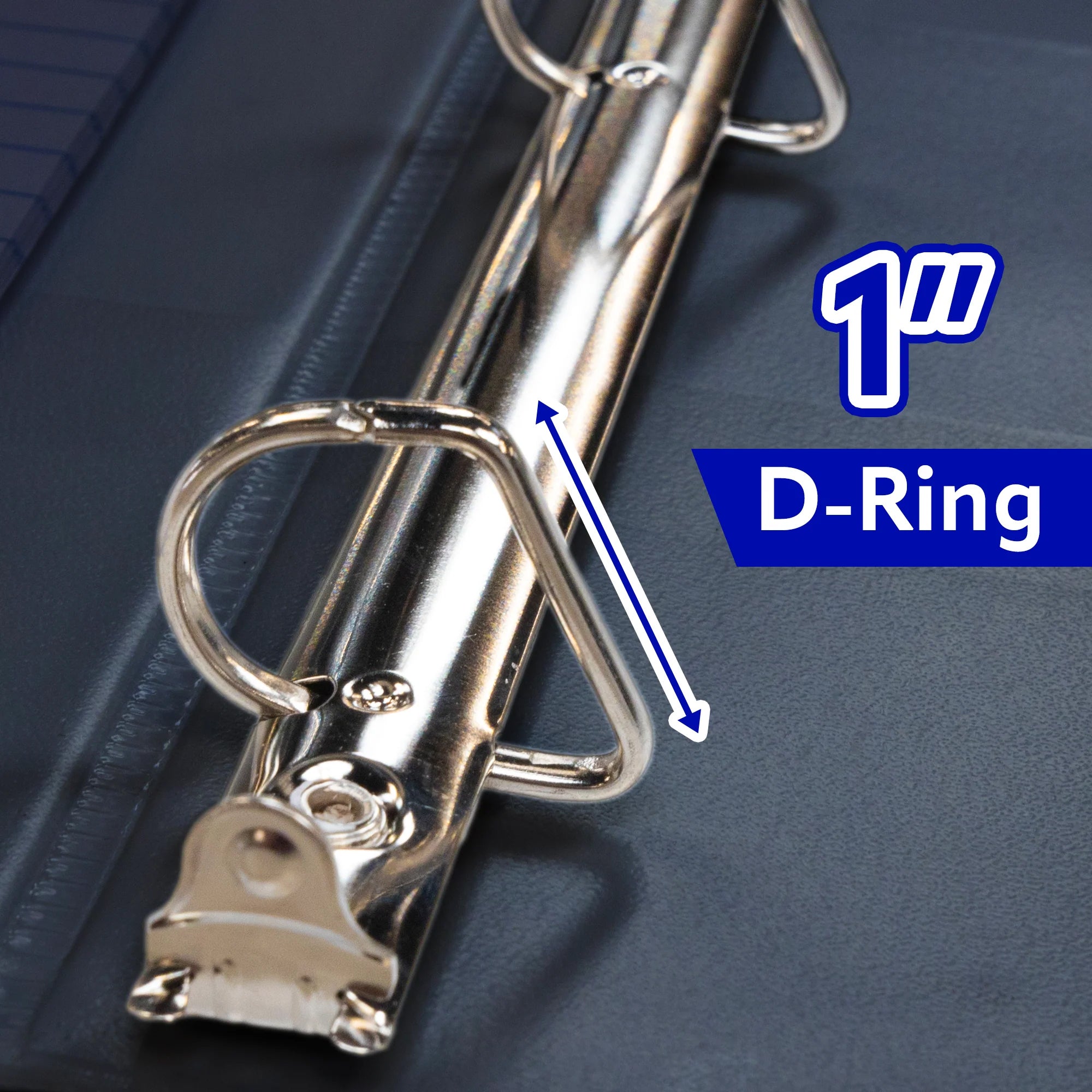 PVC-Free Slant-D Ring View Binder with 4-Pockets, 1", Black