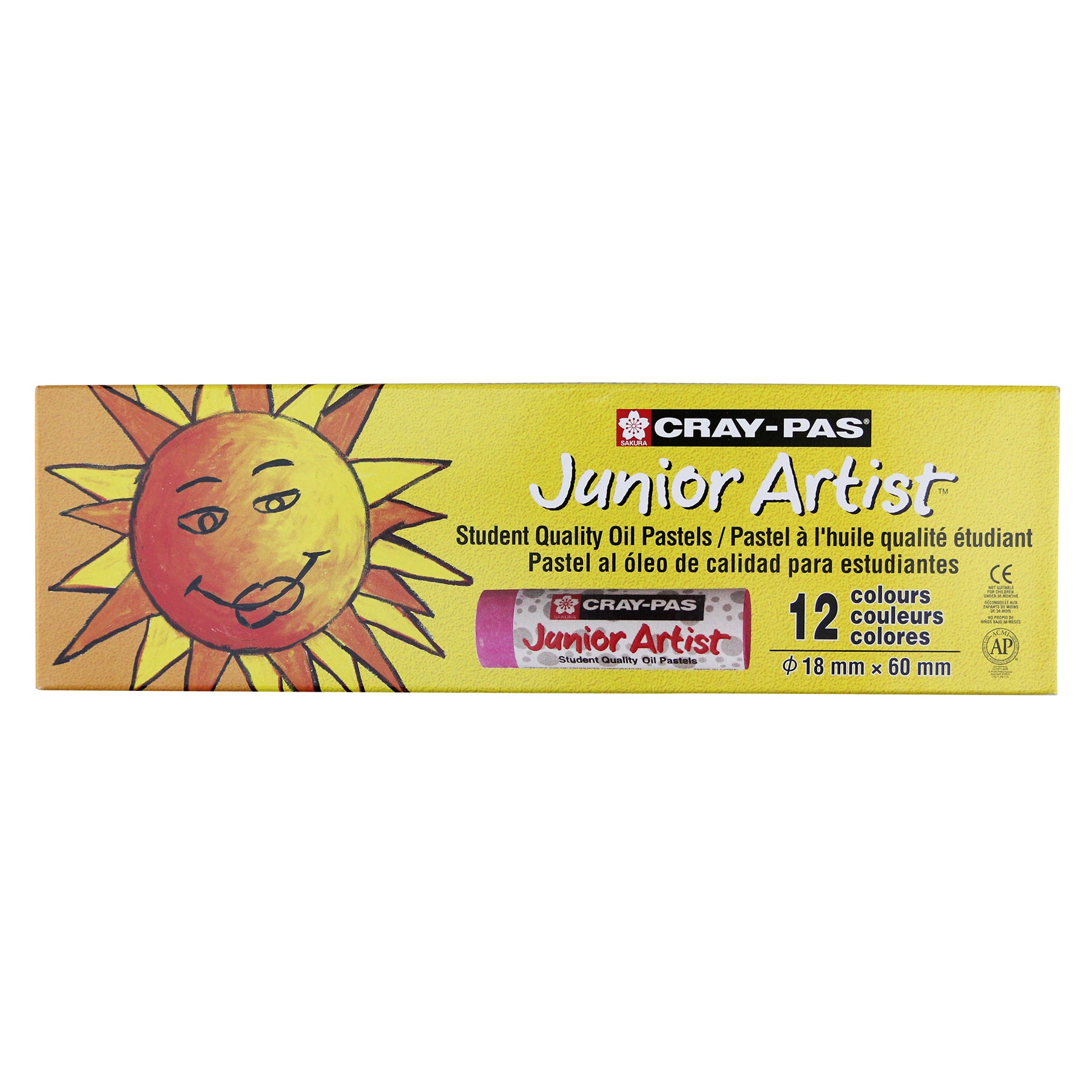 Cray-Pas Junior Artist, Chubbies, Assorted Colors, 12-Piece Set