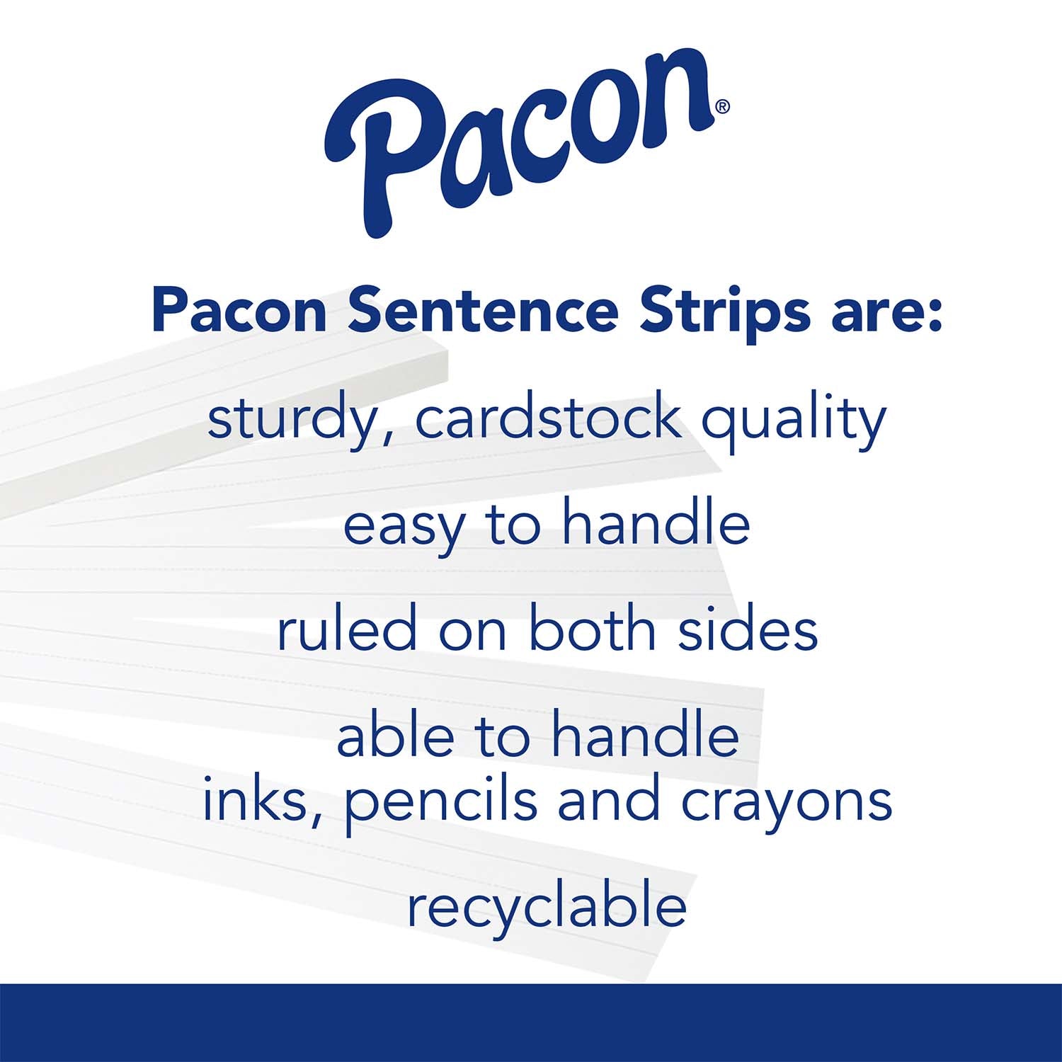 Sentence Strips, Manila, 3" x 24", 100 Strips