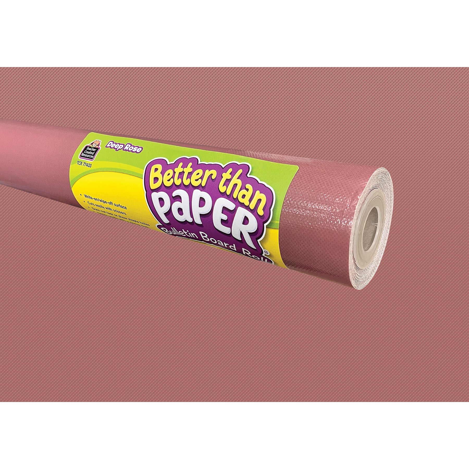 Better Than Paper® Bulletin Board Roll, 4' x 12', Deep Rose, 4 Rolls