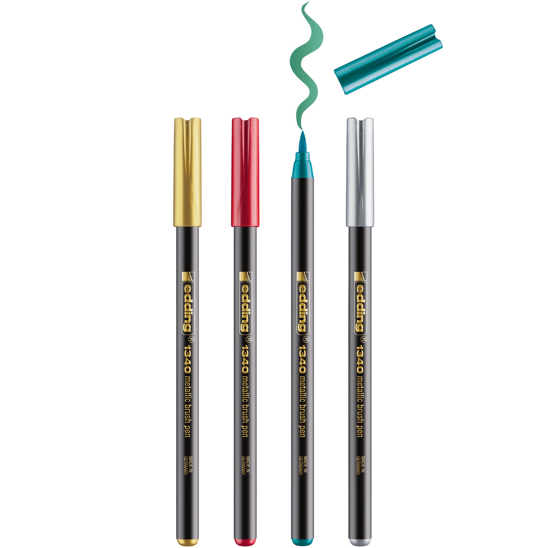edding 1340 Metallic Brush Pen - Set of 4 - Xmas