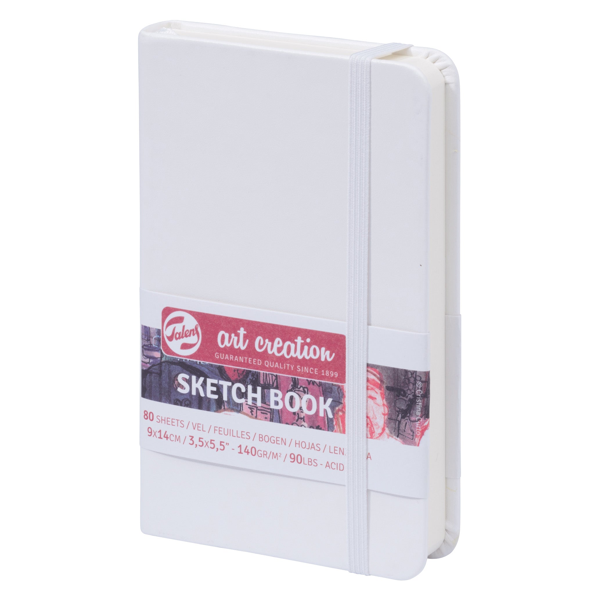 Sketchbook, 80 Sheets, 90lbs, White Cover, 3.5" x 5.5"