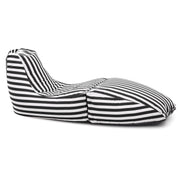 Jaxx Prado Outdoor Chaise Lounge, Black & White Stripe