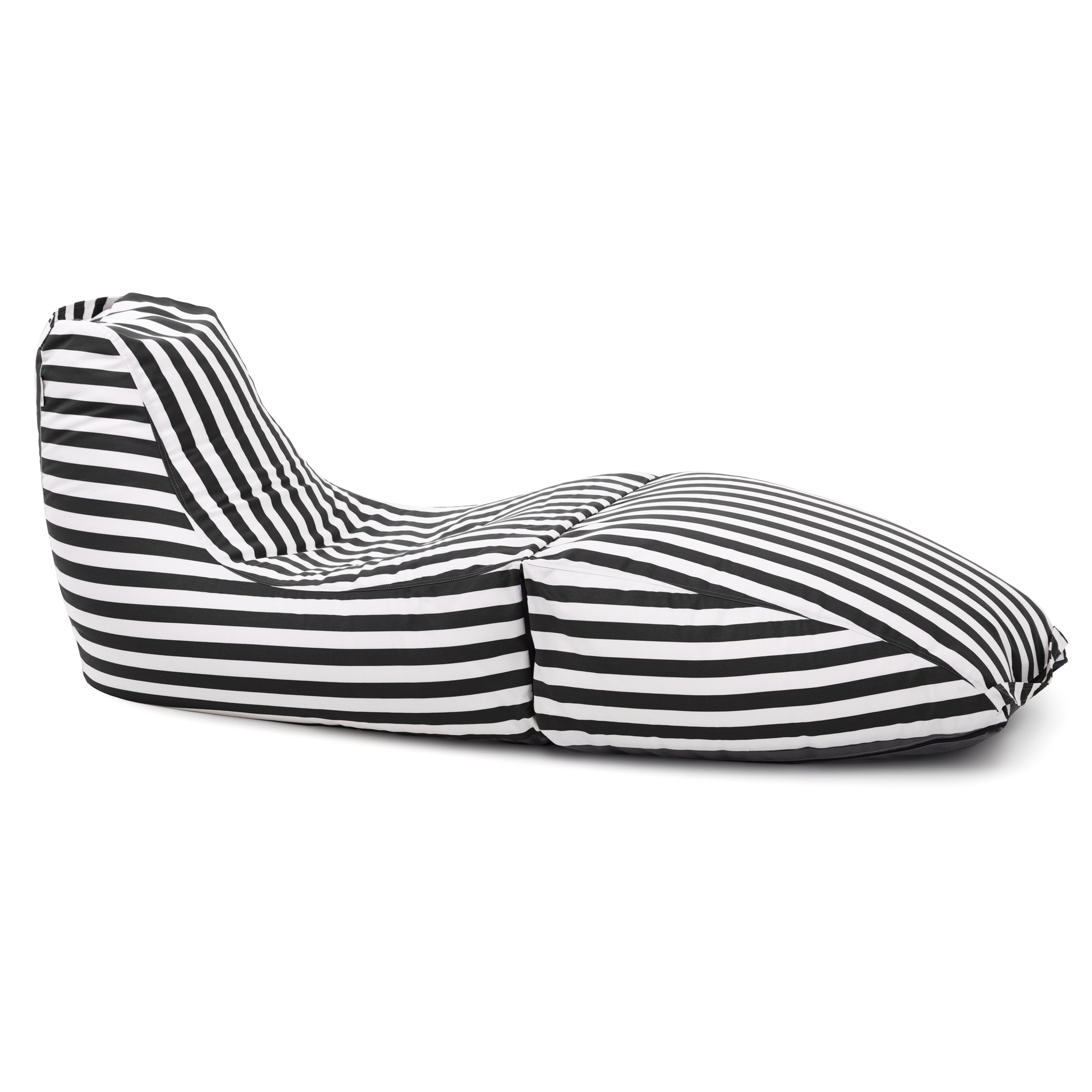 Jaxx Prado Outdoor Chaise Lounge, Black & White Stripe