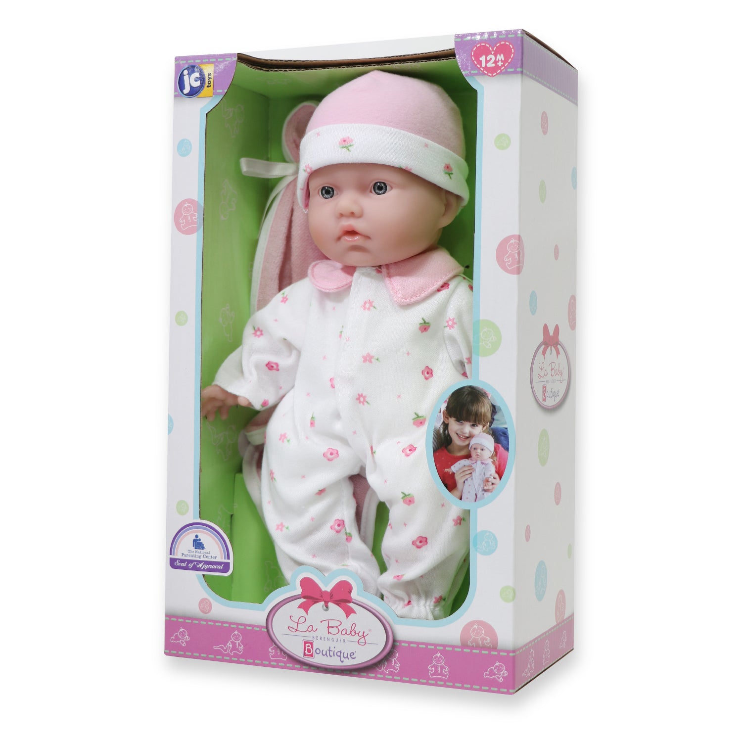 La Baby Soft 11" Baby Doll, Pink with Blanket, Caucasian