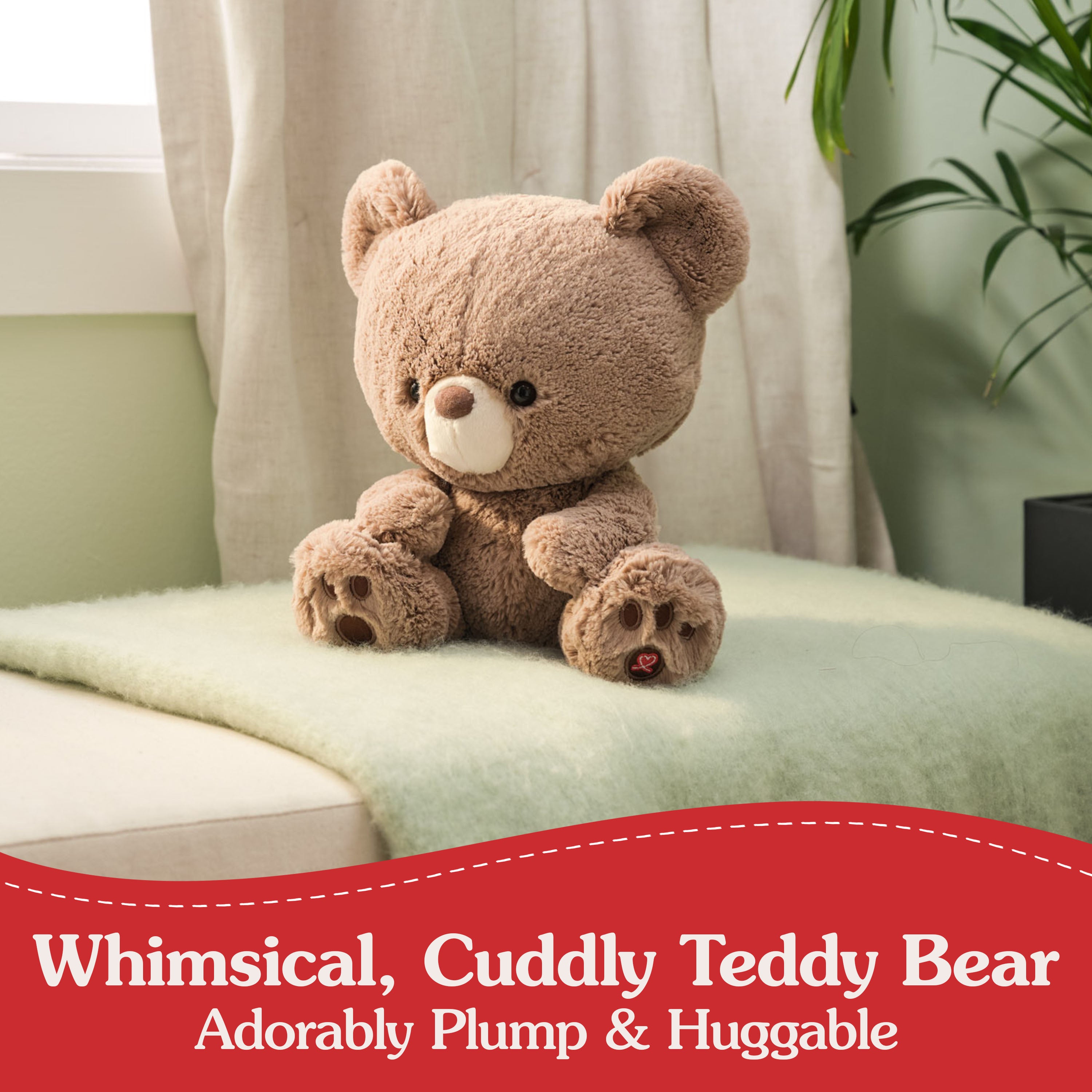 GUND Kai Teddy Bear Plush Toy, Premium Stuffed Animal for Ages 1 and Up, Taupe, 12”