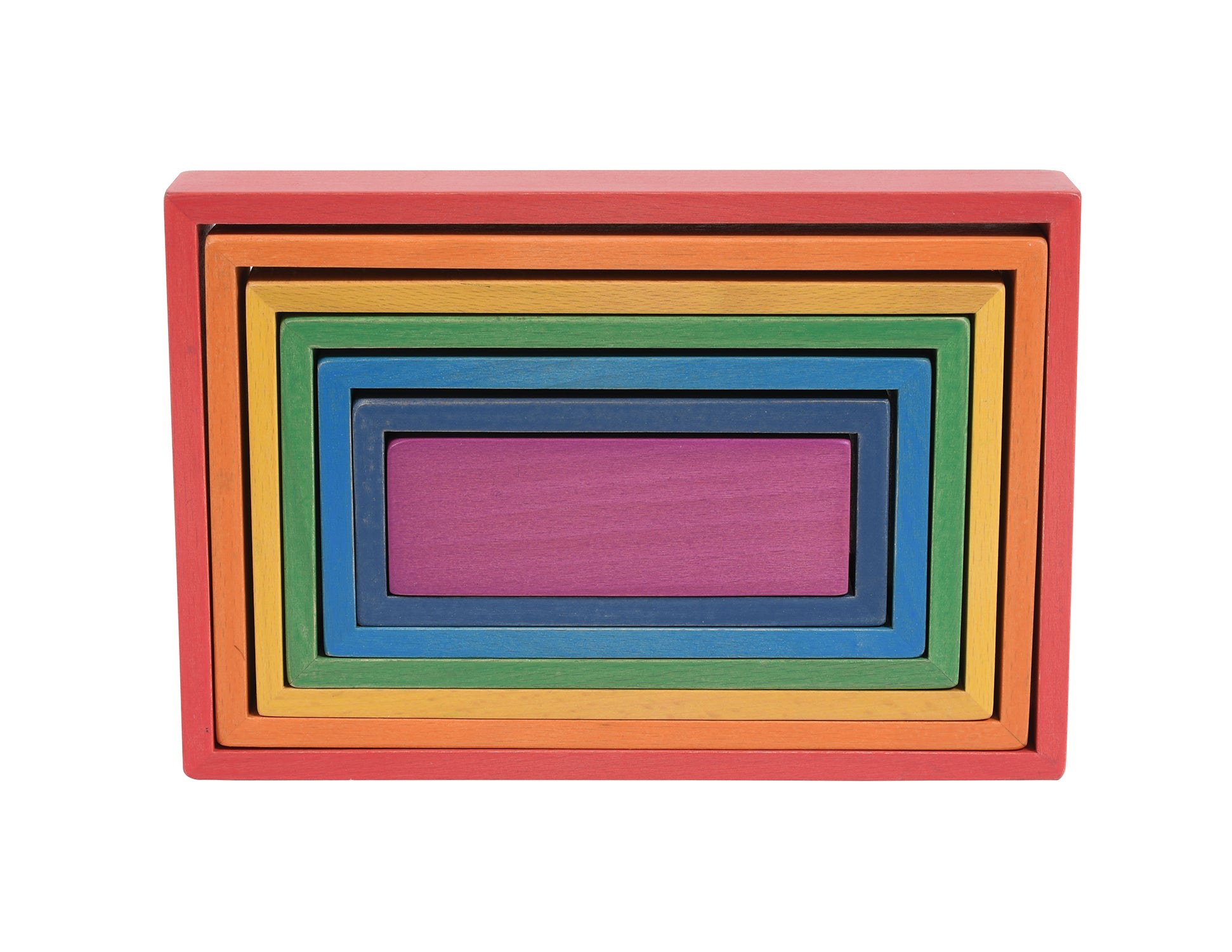 Wooden Rainbow Architect Rectangles - Set of 7