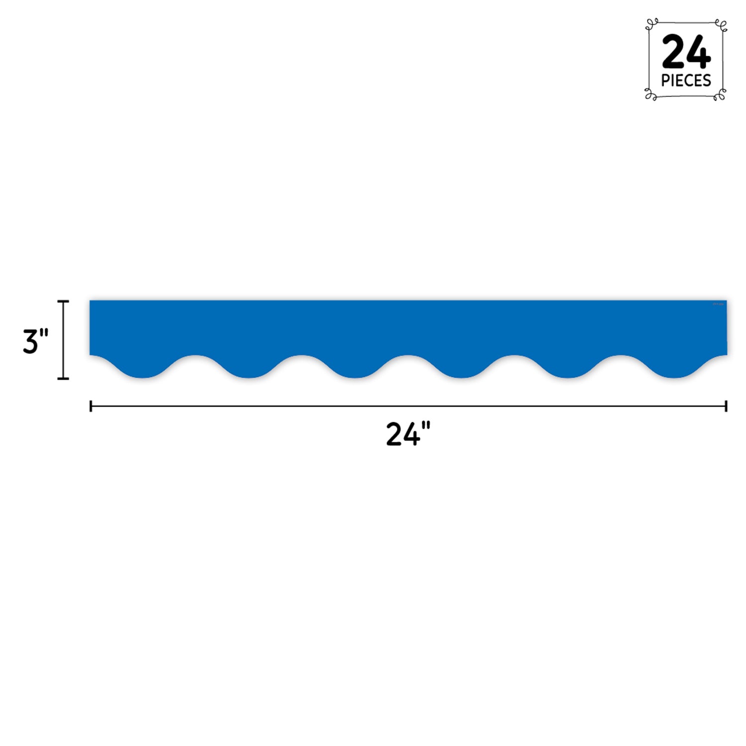 Core Decor Blue Wavy EZ Border, Bulletin Board Border, 48 Feet