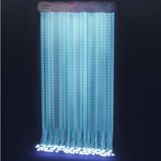 100 Strand Fiber Optic Light Curtain - 8 Color Settings (6ft 7" x 3ft 5" x 8ft 2")