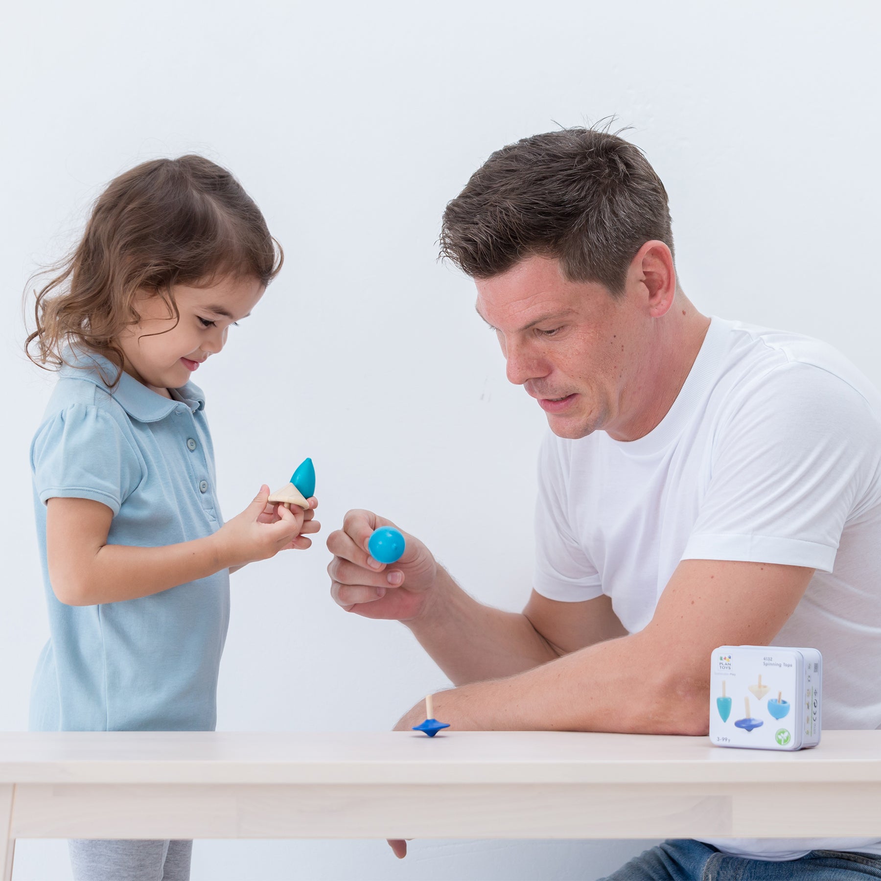 Wooden Mini Spinning Tops