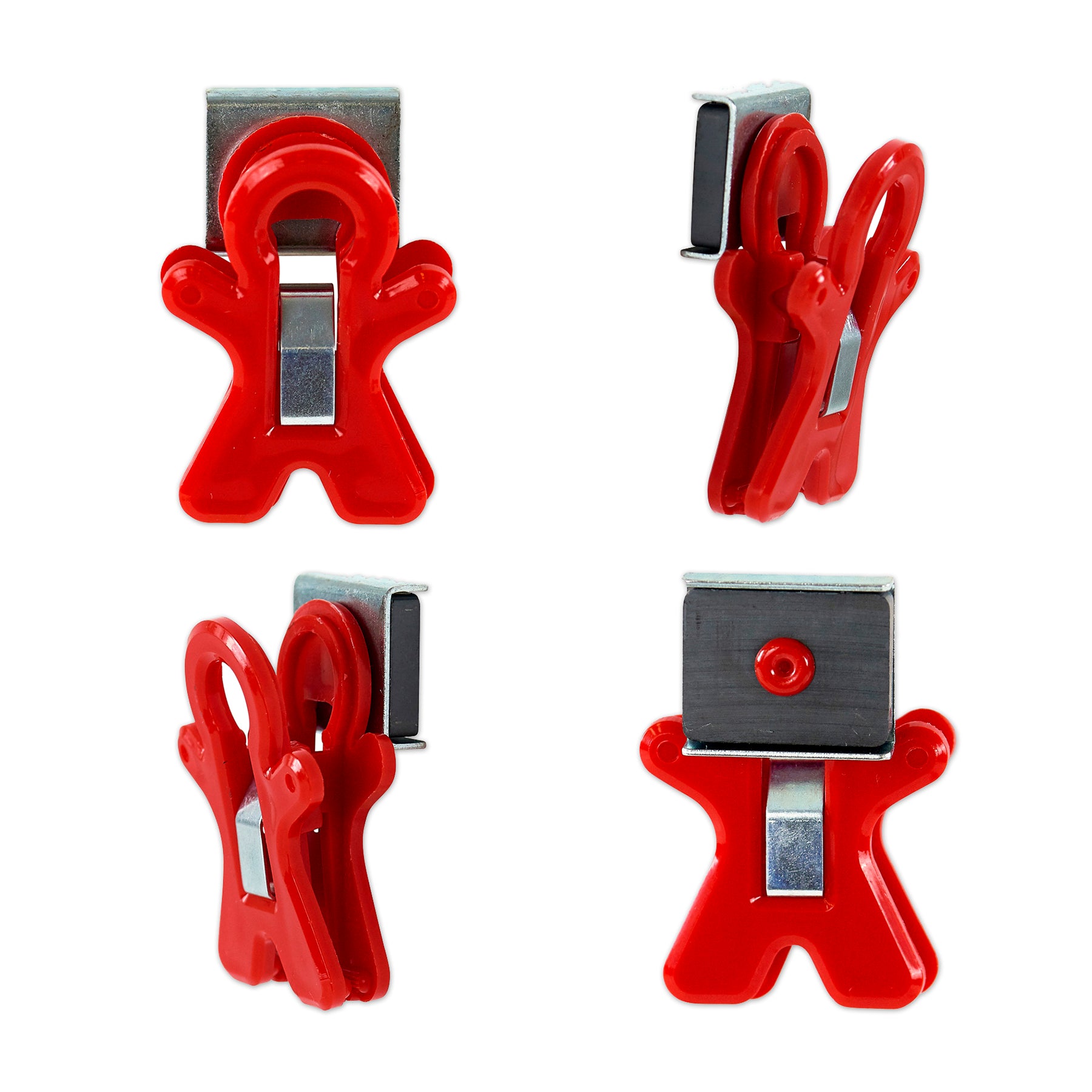 Magnet Man Magnetic Clip, Assorted Colors, Clamshell, Pack of 12