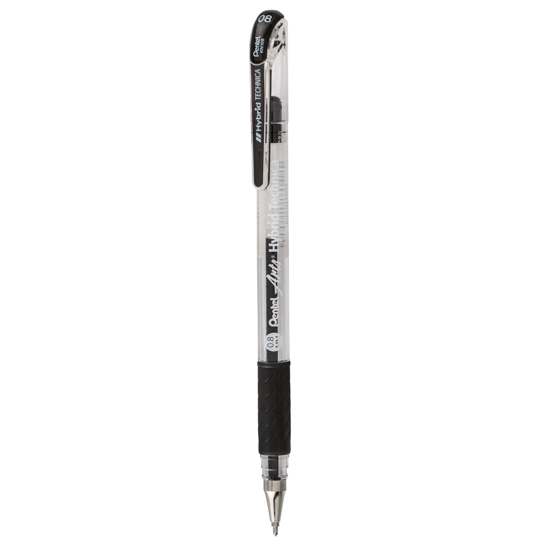 Hybrid Technica (0.8mm) Gel Pen, Black, Pack of 12