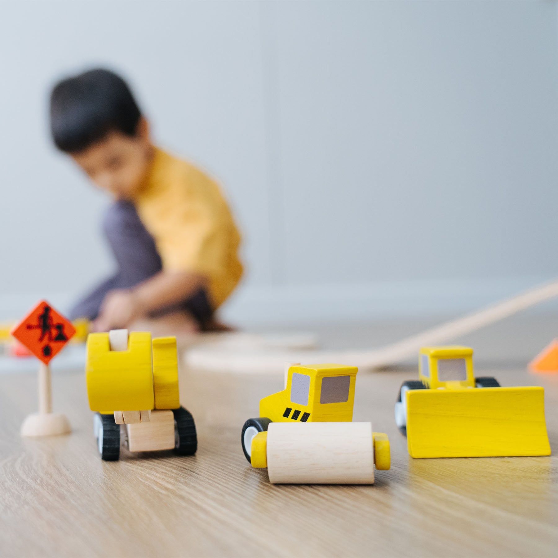 Wooden Road Construction Playset